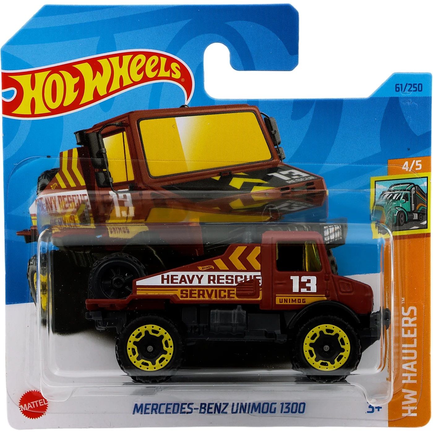 Läs mer om Mercedes-Benz Unimog 1300 - HW Haulers - Brun - Hot Wheels