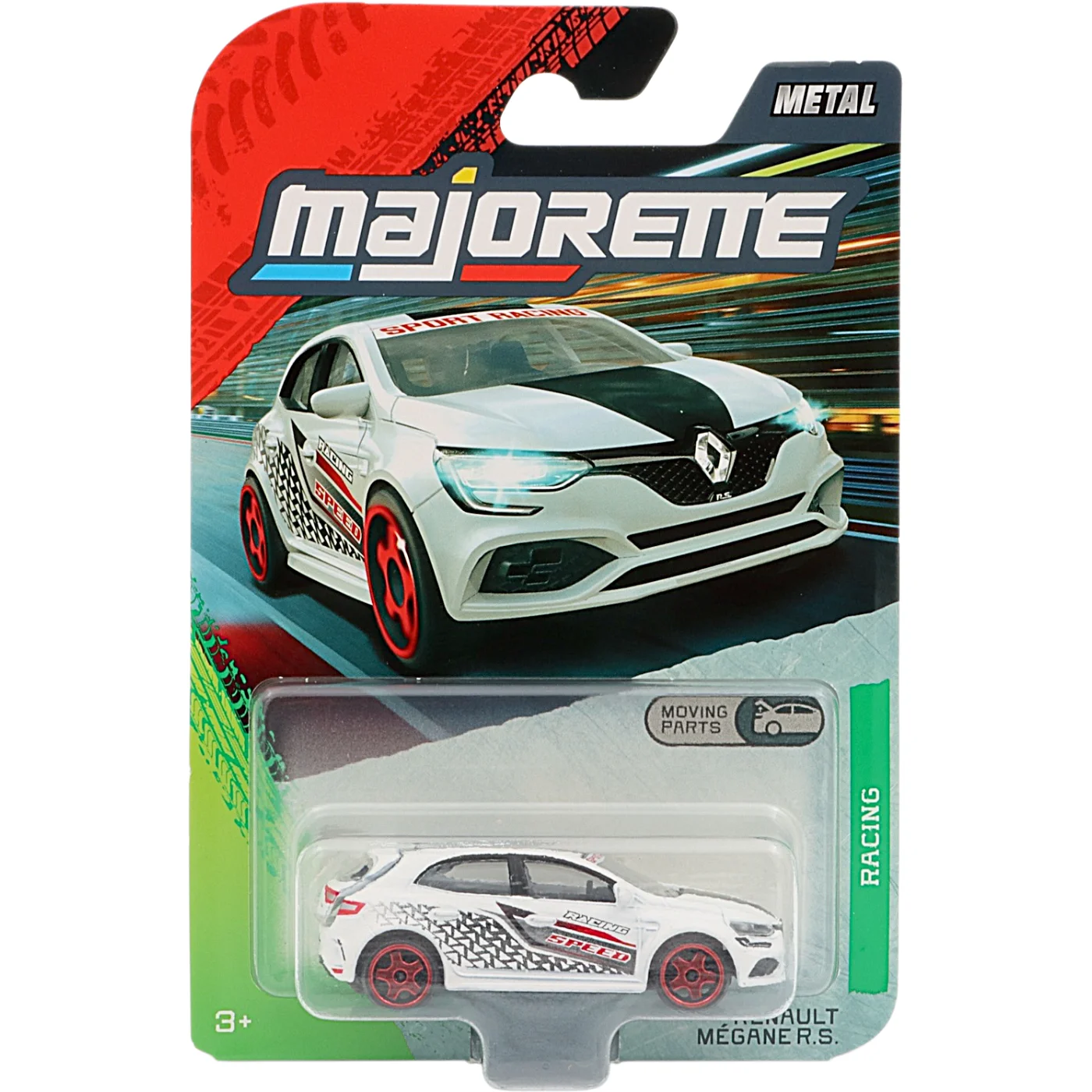 Renault Mégane R.S. - Vit - Racing Premium Cars - Majorette - 7 cm