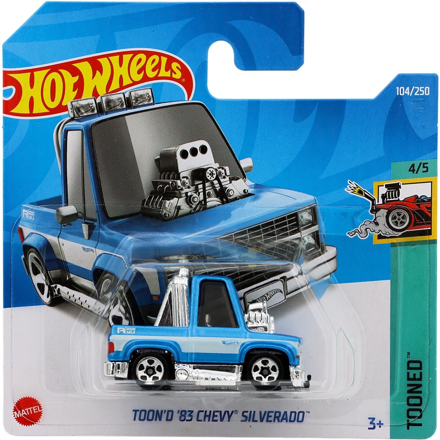 Läs mer om Toond 83 Chevy Silverado - Tooned - Blå - Hot Wheels