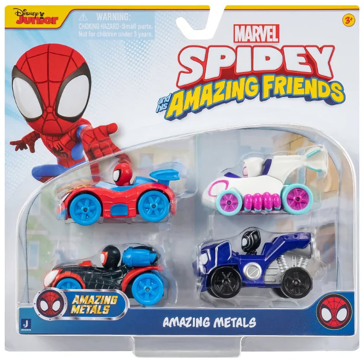 Läs mer om Spidey and his Amazing Friends - 4-pack Leksaksbilar