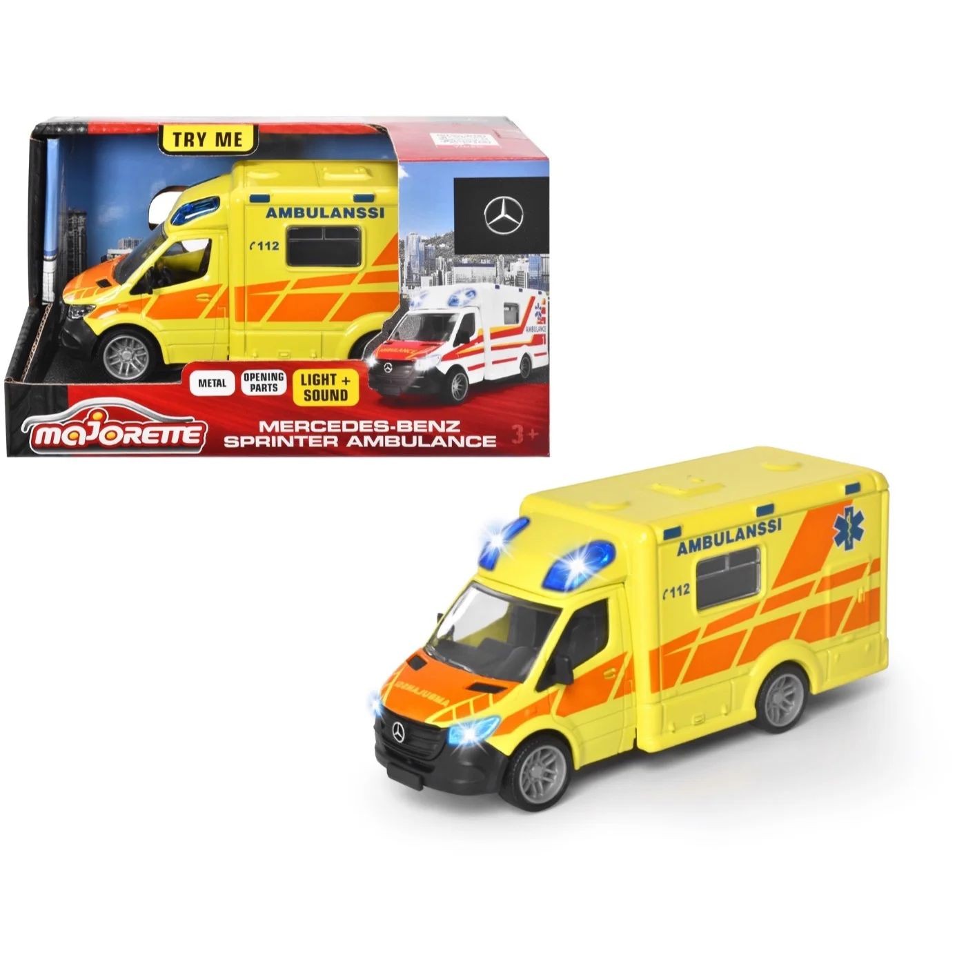 Finsk Ambulans – Mercedes-Benz – Majorette Grand Series