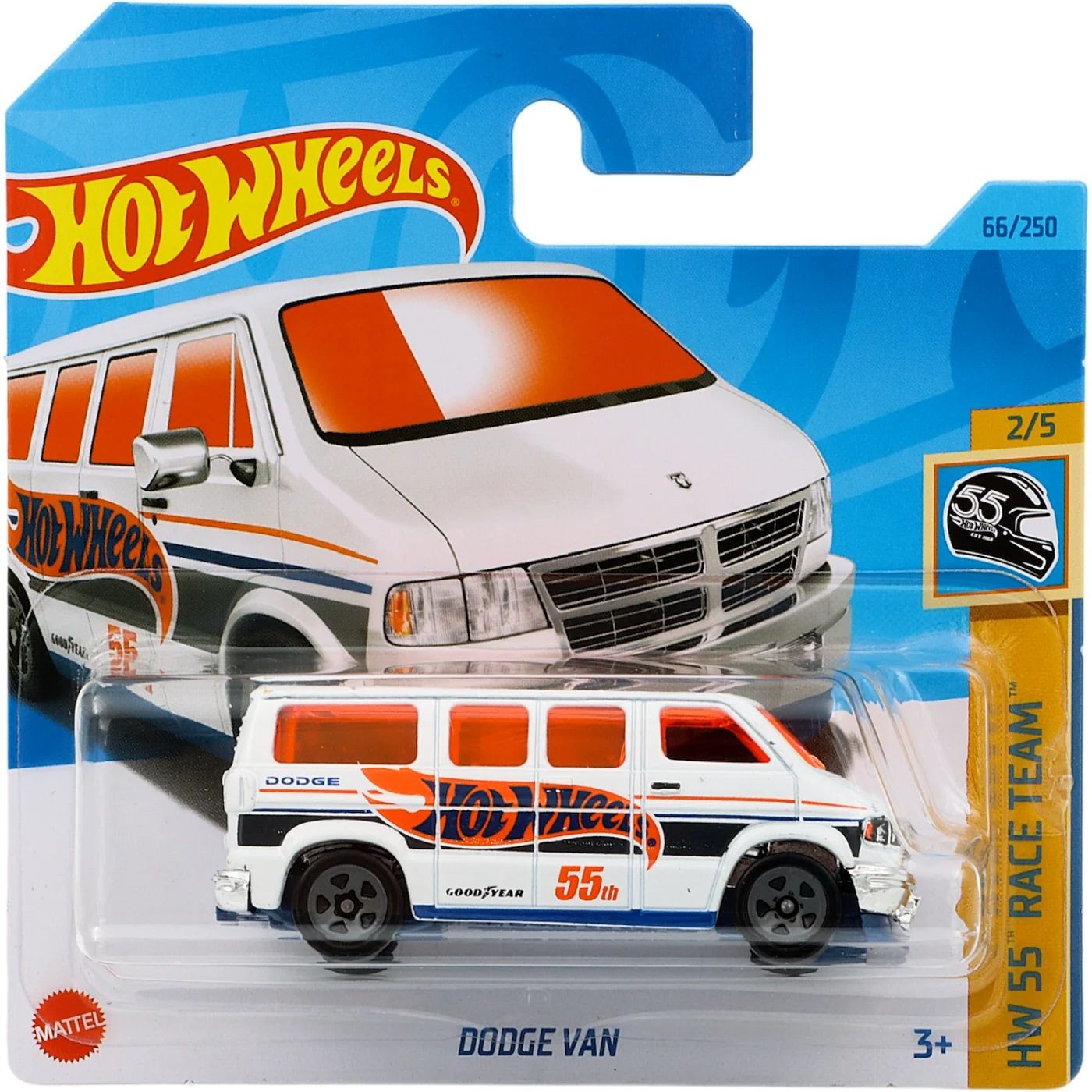 Dodge Van – HW 55 Race Team – Vit – Hot Wheels