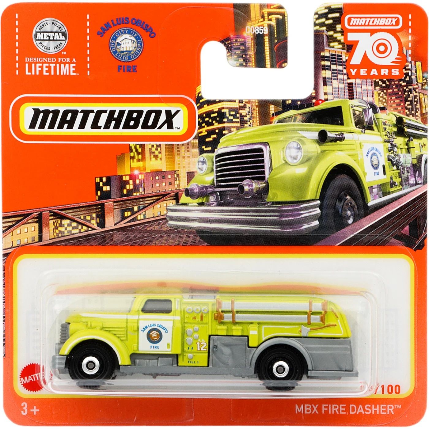 Läs mer om MBX Fire Dasher - Gul - Matchbox 70 Years - Matchbox