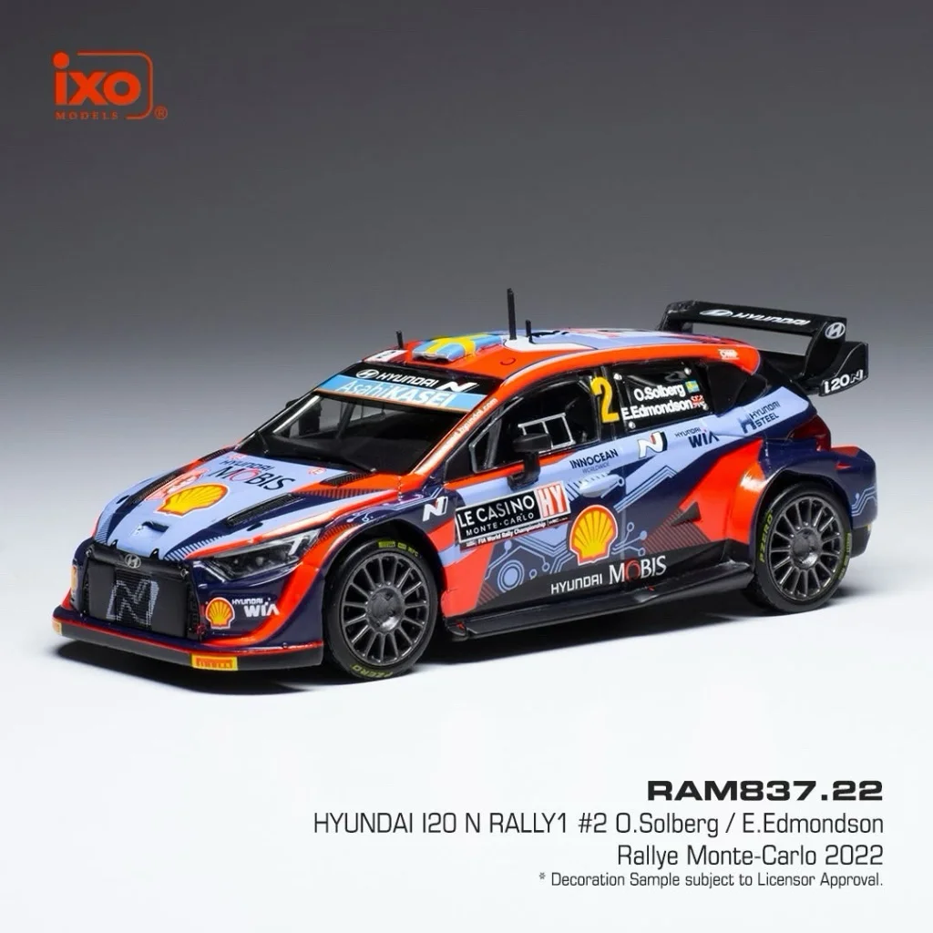 Hyundai i20 N Rally1 - Solberg / Edmondson 2022 - Ixo - 1:43