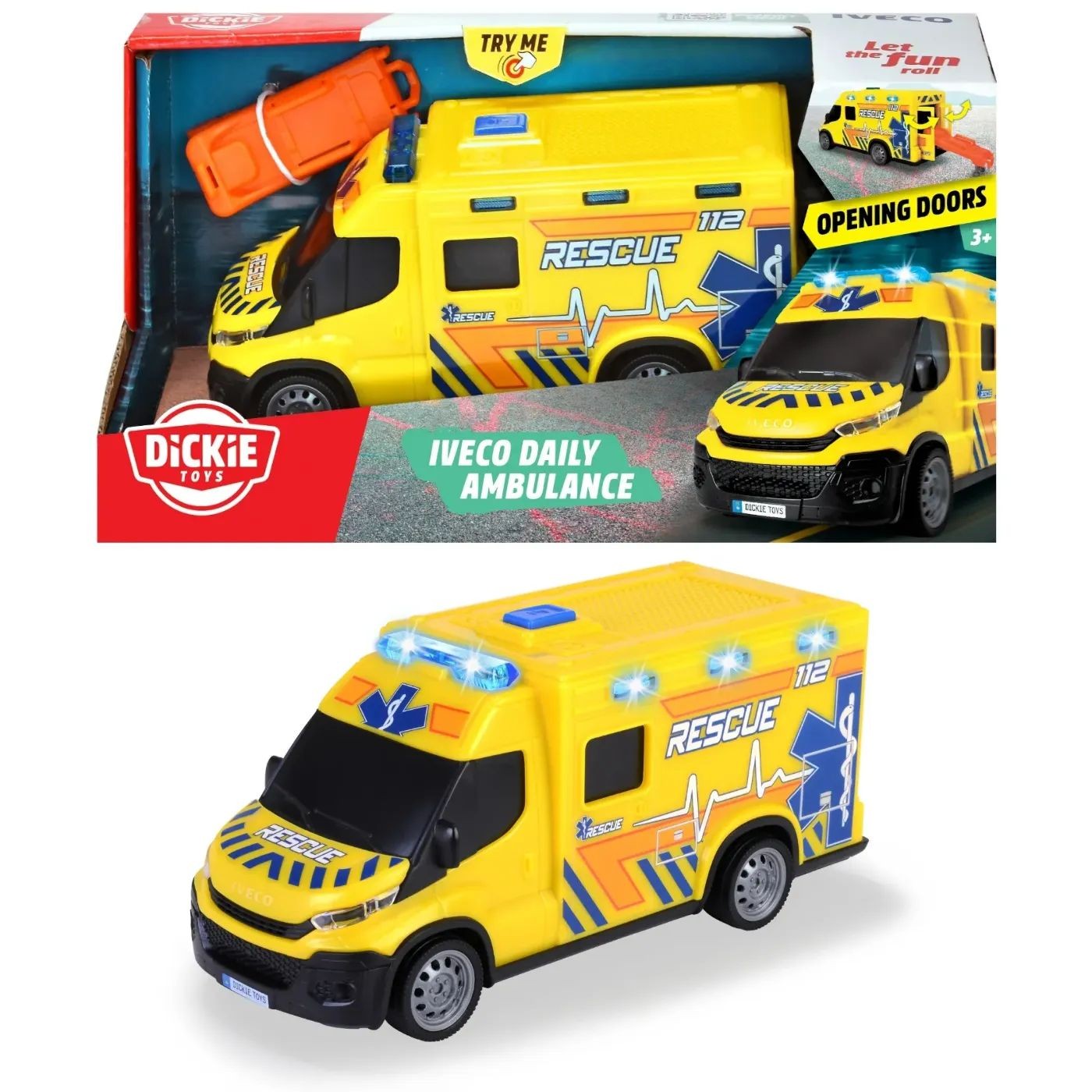 Läs mer om Iveco Daily Ambulance - Ljud och Ljus - Dickie Toys