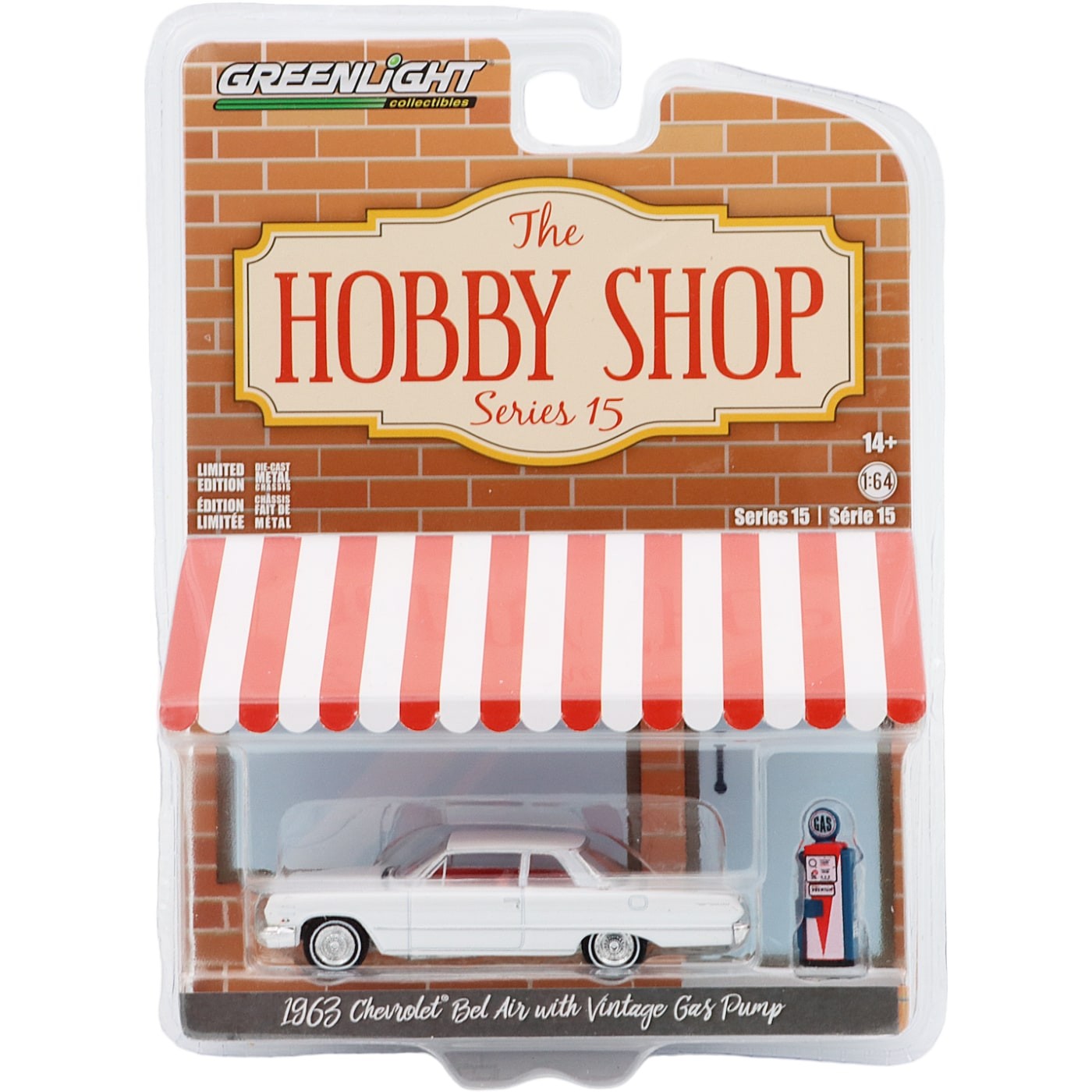 1963 Chevrolet Bel Air with Vintage Gas Pump – GreenLight