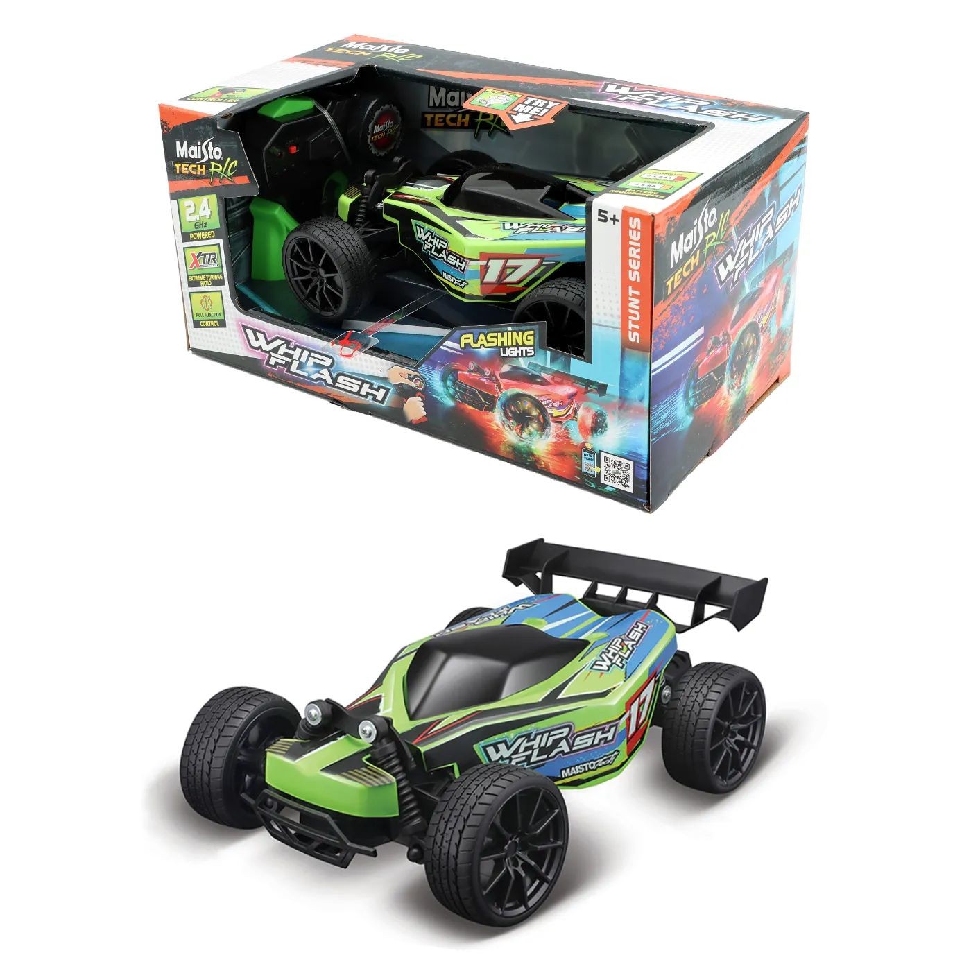 Läs mer om WhipFlash - Radiostyrd buggy - Tech R/C - Maisto