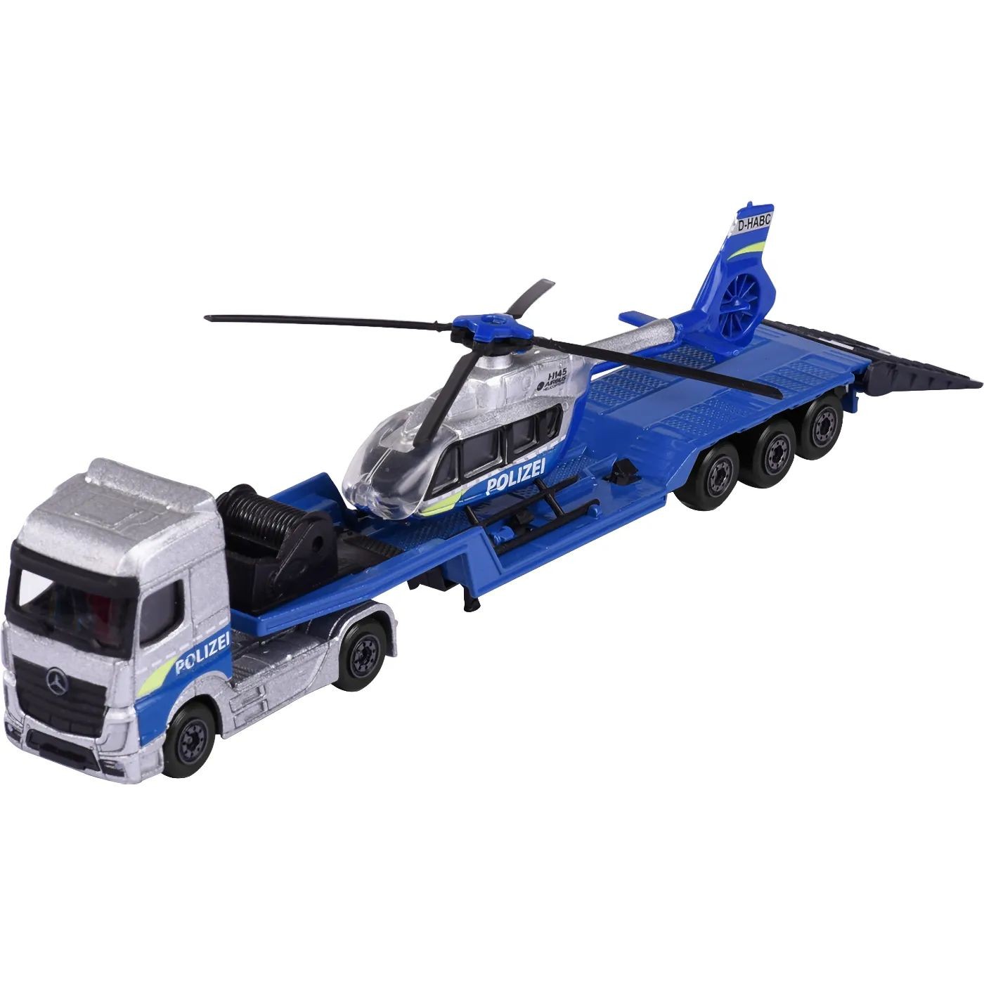 Läs mer om Mercedes-Benz Actros + Helikopter - Transporter - Majorette