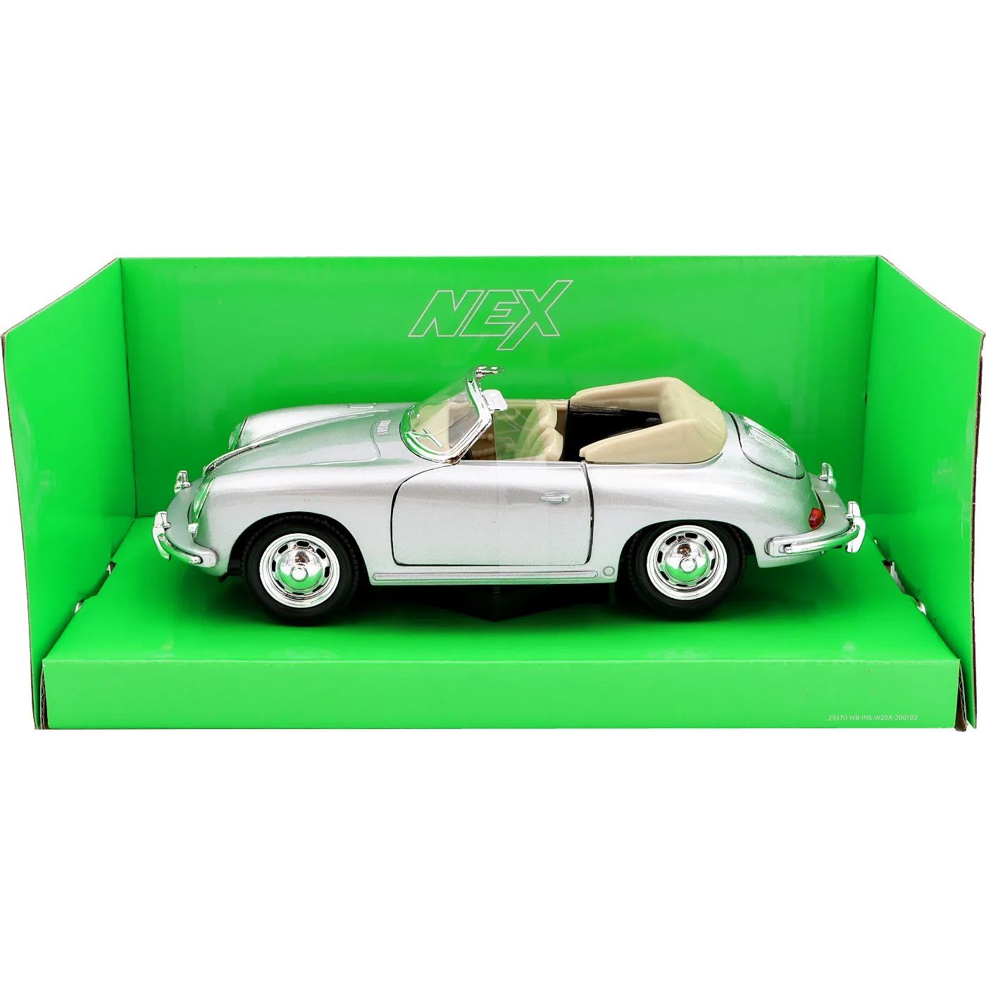 Läs mer om Porsche 356B - Silver - Welly - 1:24