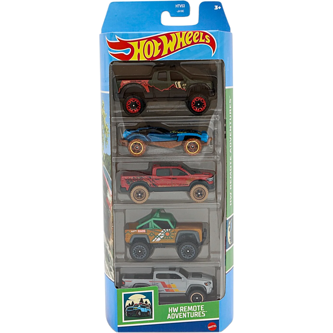 HW Remote Adventures - 5-pack leksaksbilar - Hot Wheels