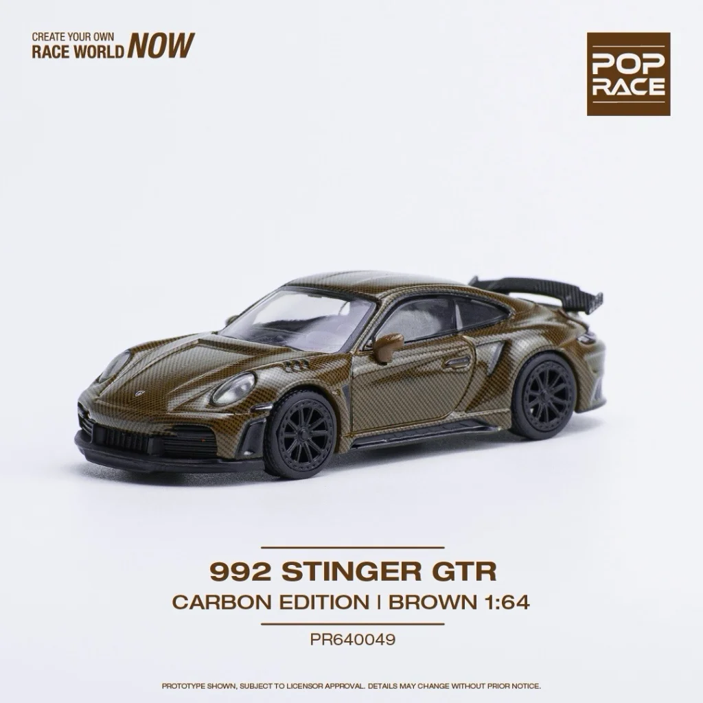 Läs mer om 992 Stinger GTR - Carbon Edition - Brown - Pop Race - 1:64