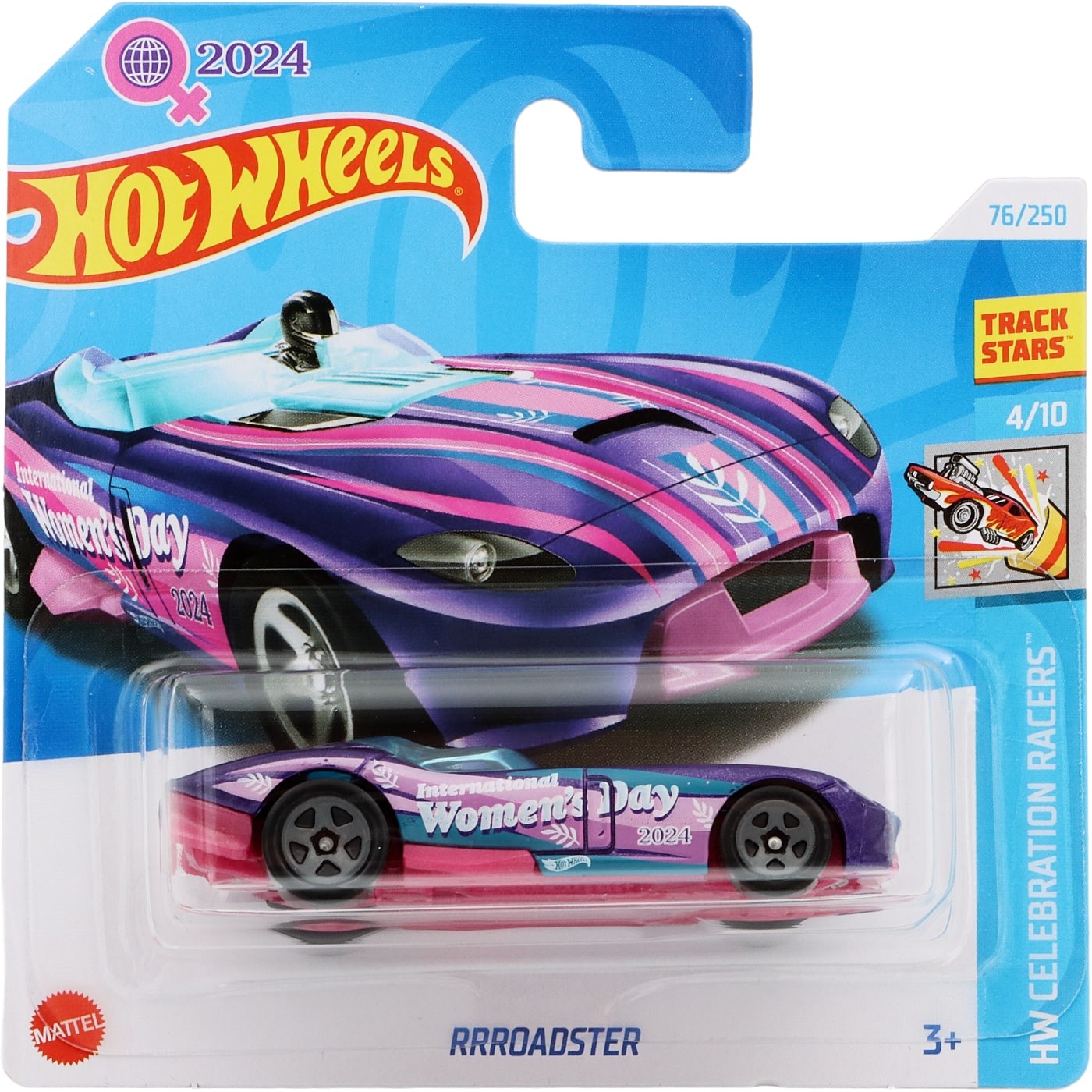 Läs mer om Rrroadster - Lila/Rosa - HW Celebration Racers - Hot Wheels