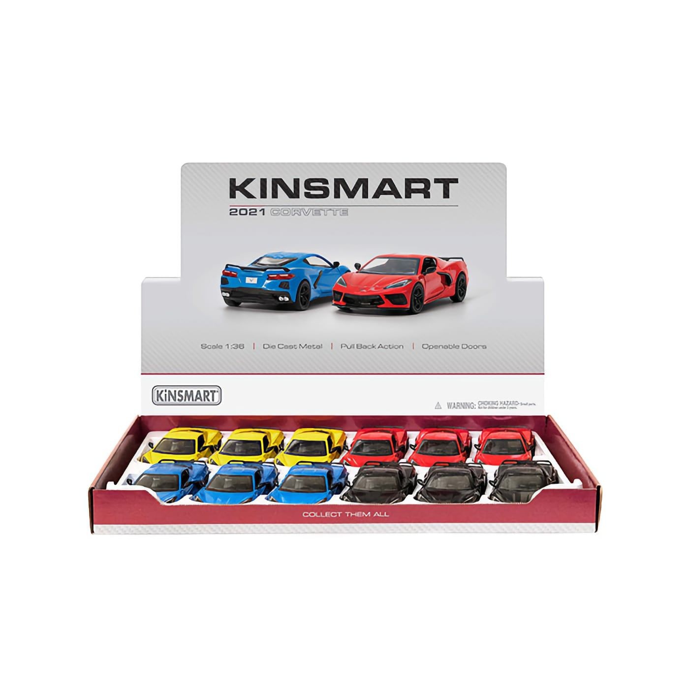 2021 Corvette – Kinsmart – 1:36 – Svart