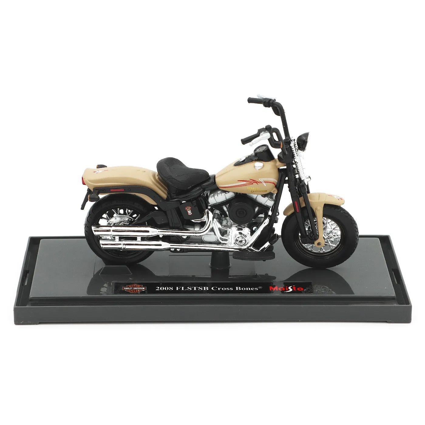 2008 FLSTSB Cross Bones – Harley – Beige – Maisto – 1:18