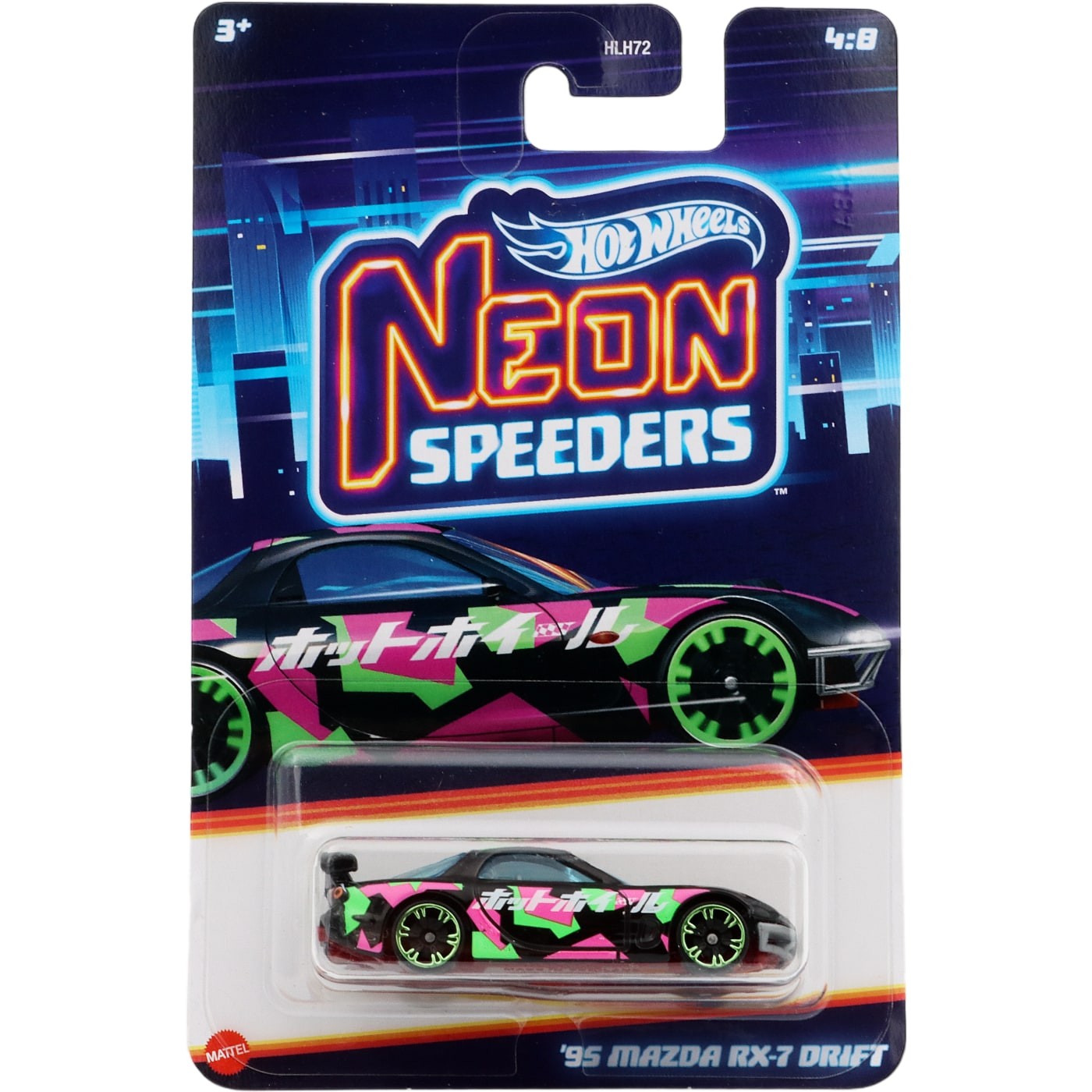 95 Mazda RX-7 Drift – Neon Speeders 4/8 – Hot Wheels