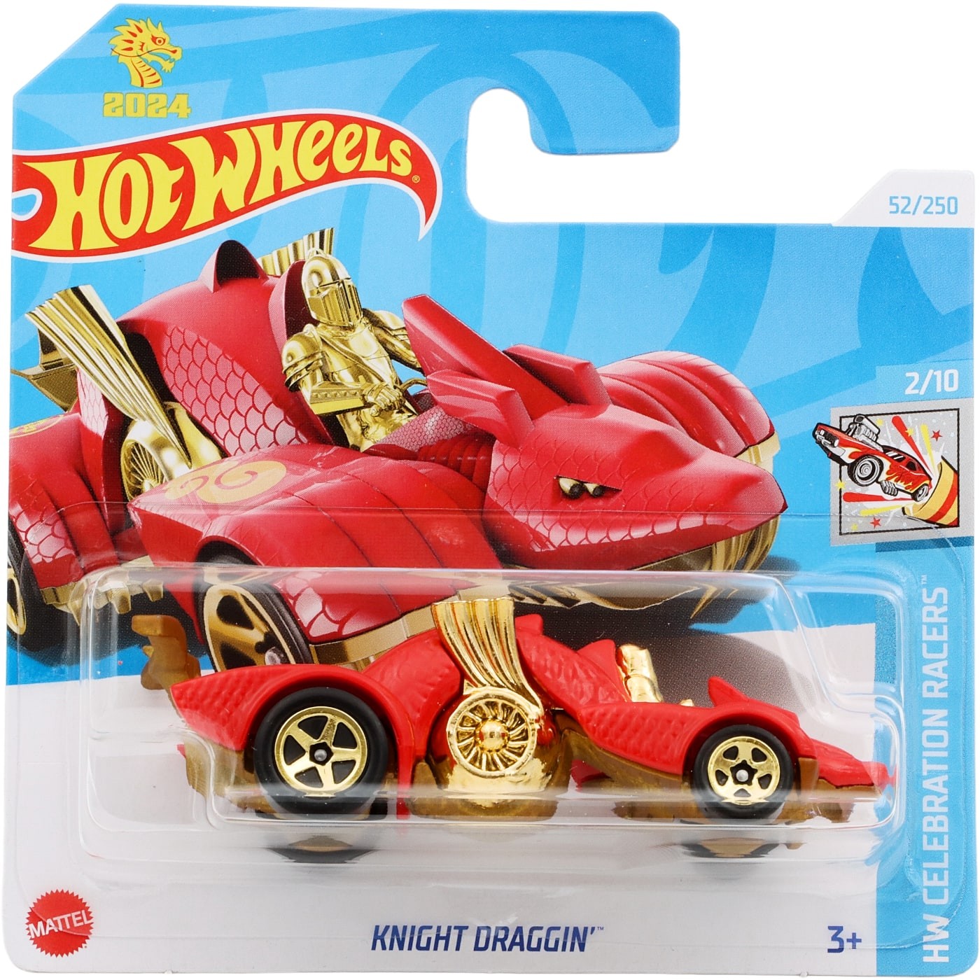 Läs mer om Knight Draggin - Röd - HW Celebration Racers - Hot Wheels