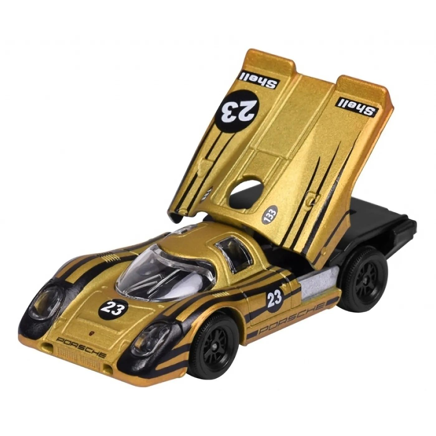 Läs mer om Porsche 917 - Svart / Guld - Series 9 - Majorette