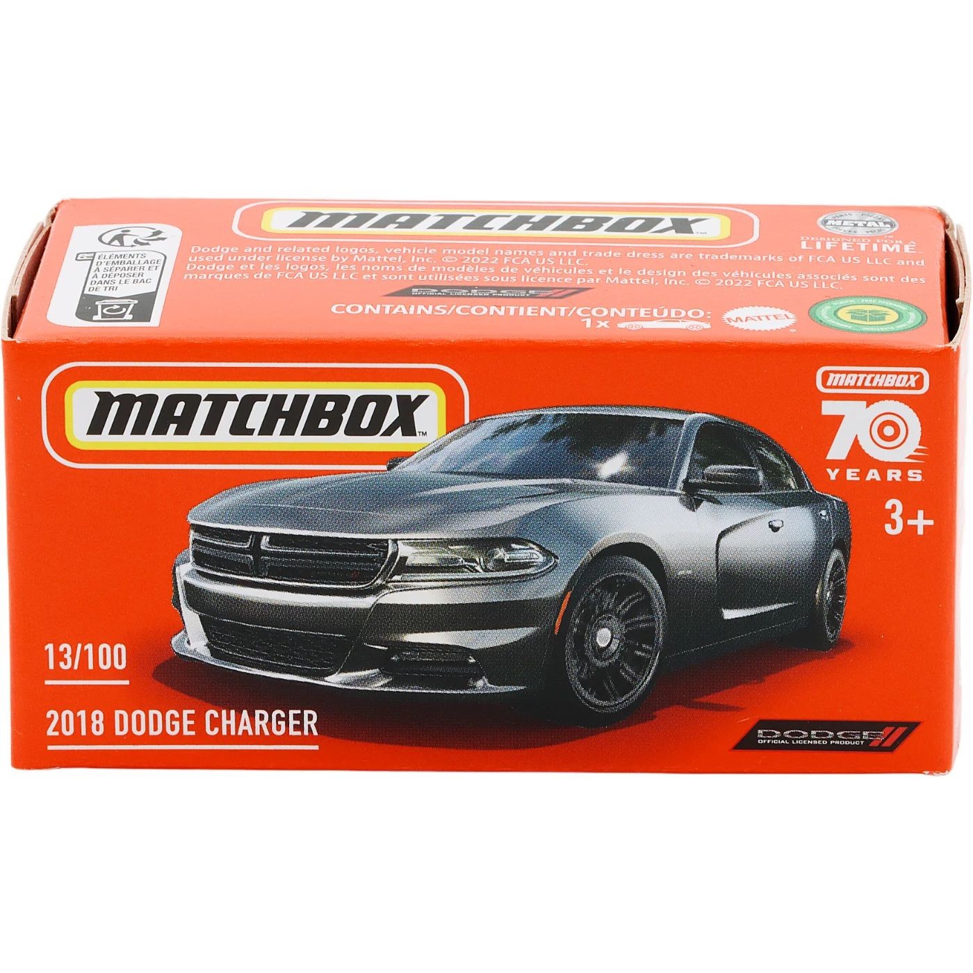 2018 Dodge Charger – Svart – Power Grab – Matchbox