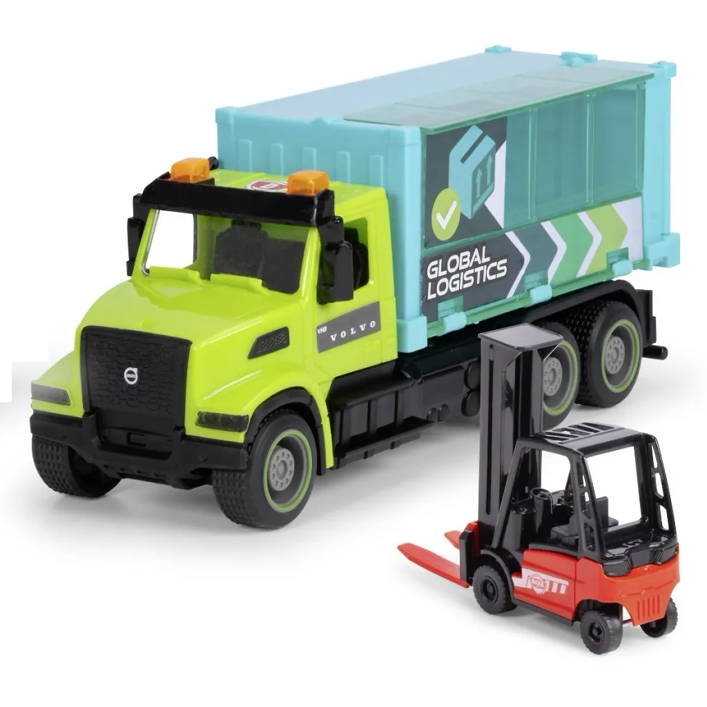 Volvo VHD 300 – Med gaffeltruck – Dickie Toys – 22 cm