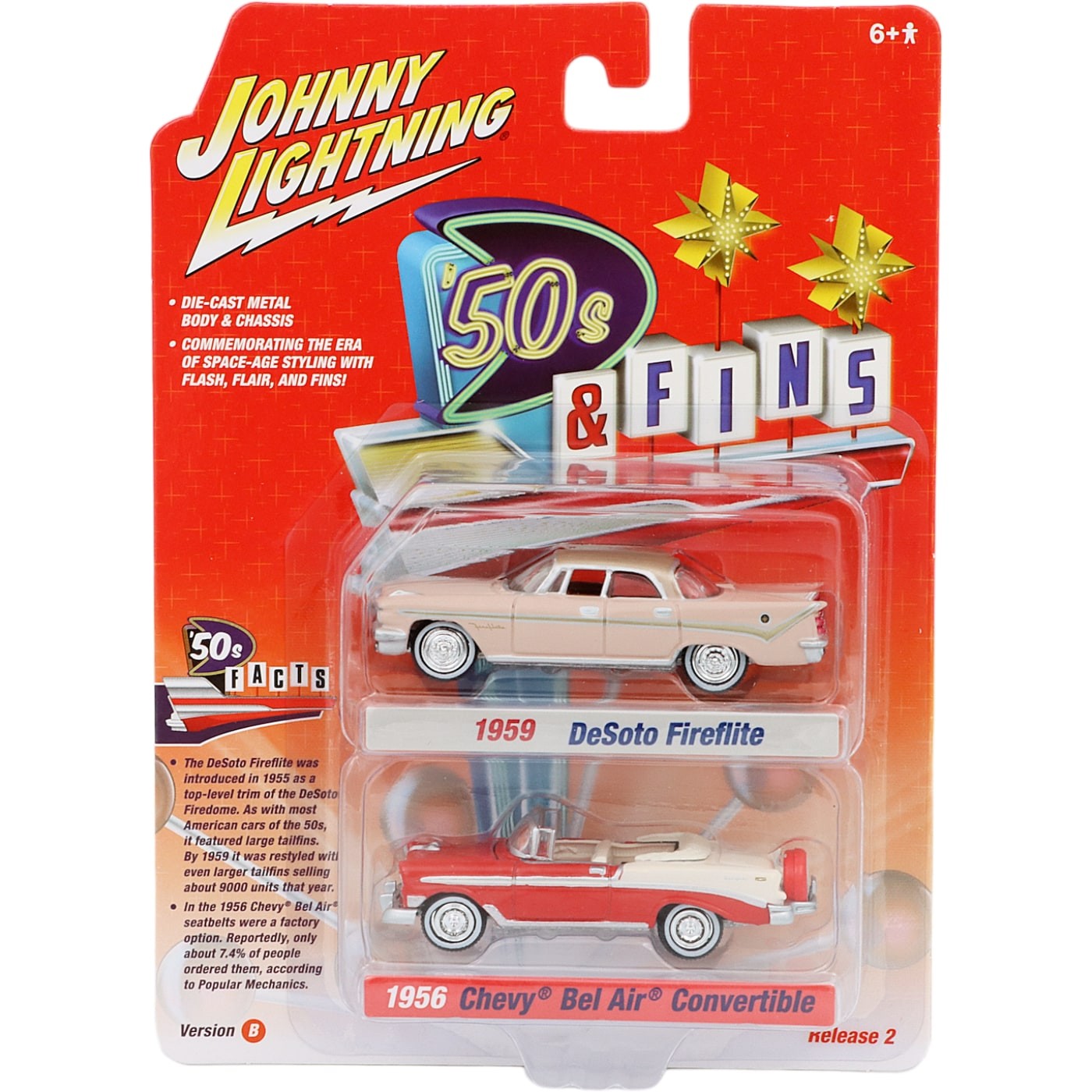 DeSoto Fireflite + Chevy Bel Air – Johnny Lightning – 1:64