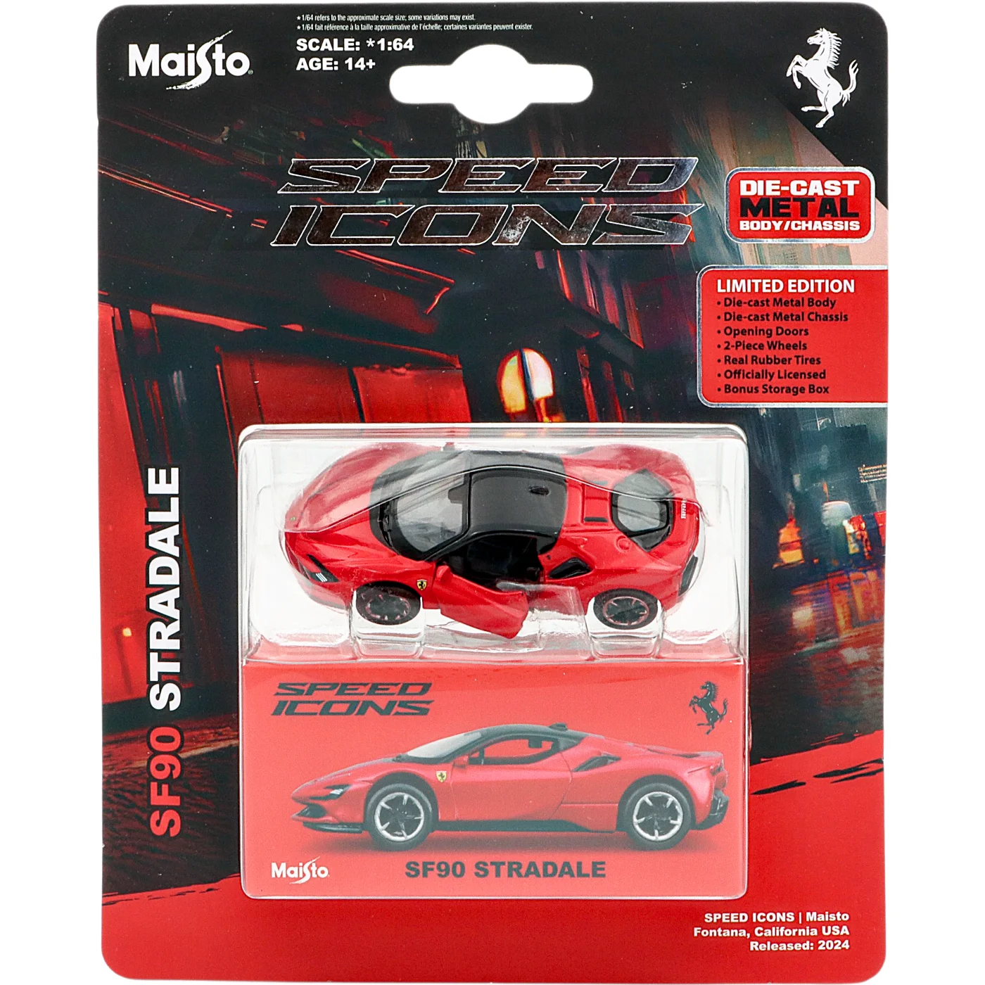 Ferrari SF90 Stradale - Röd - Speed Icons - Maisto - 1:64