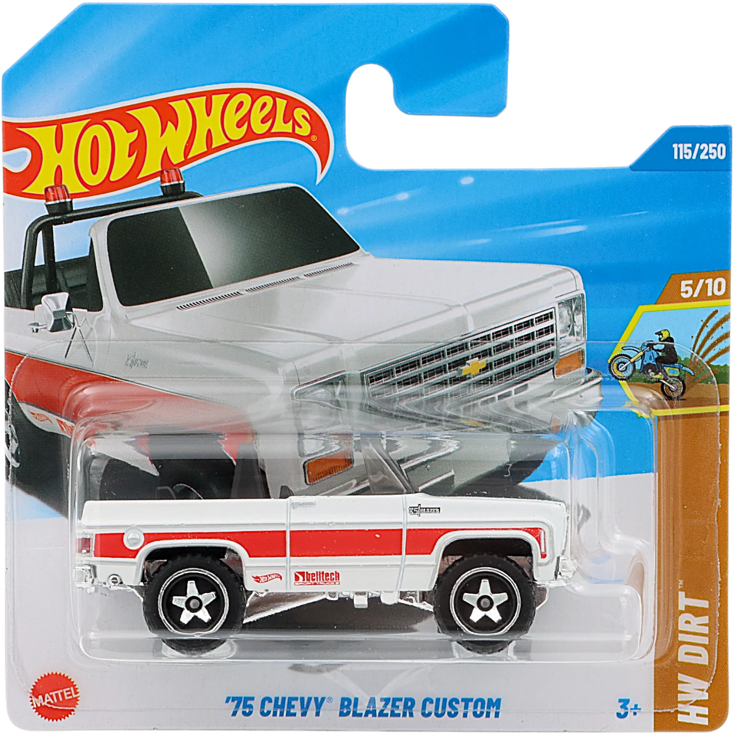 '75 Chevy Blazer Custom - Vit - HW Dirt - 115/250 - Hot Wheels