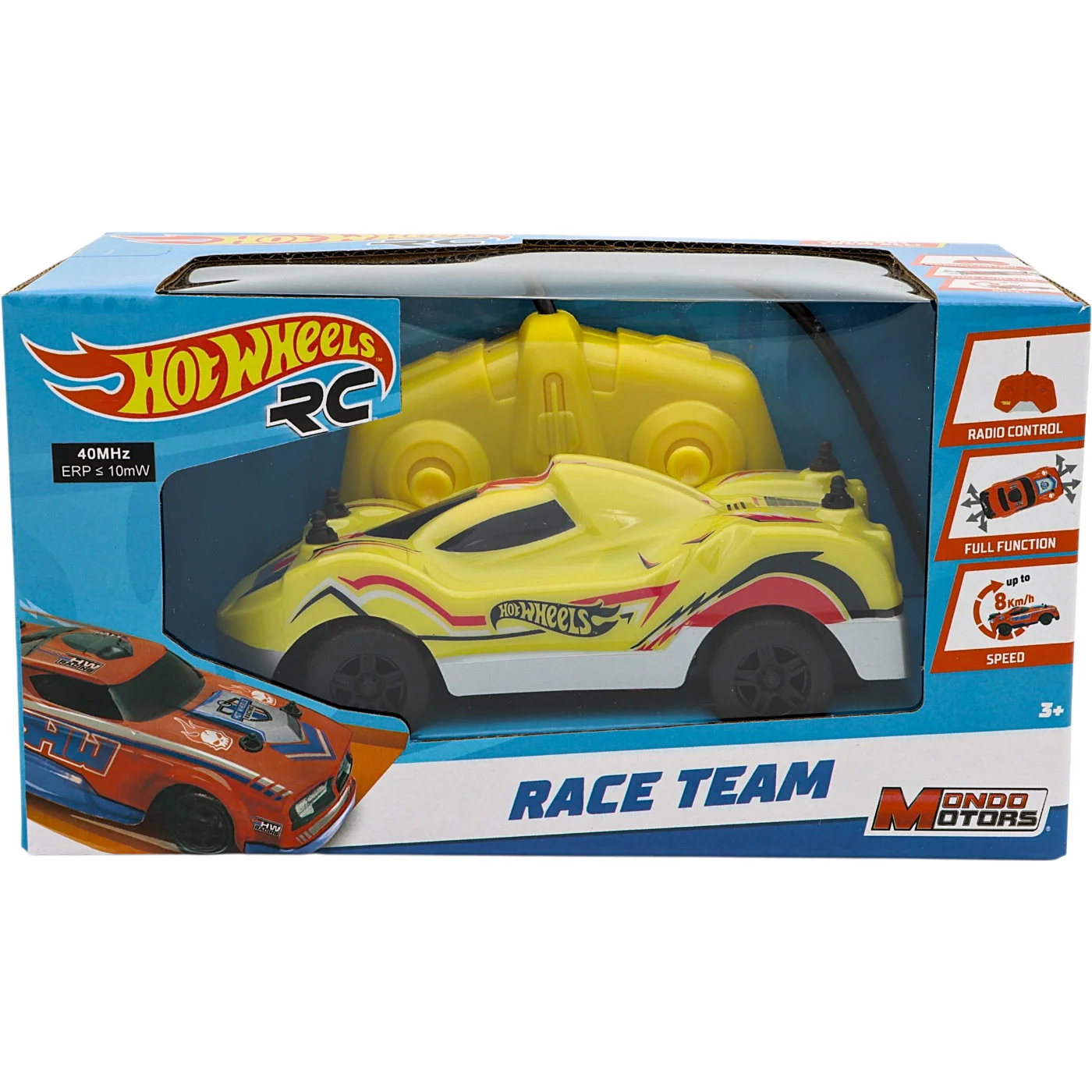 Radiostyrd bil - Race Team - Hot Wheels (Gul)