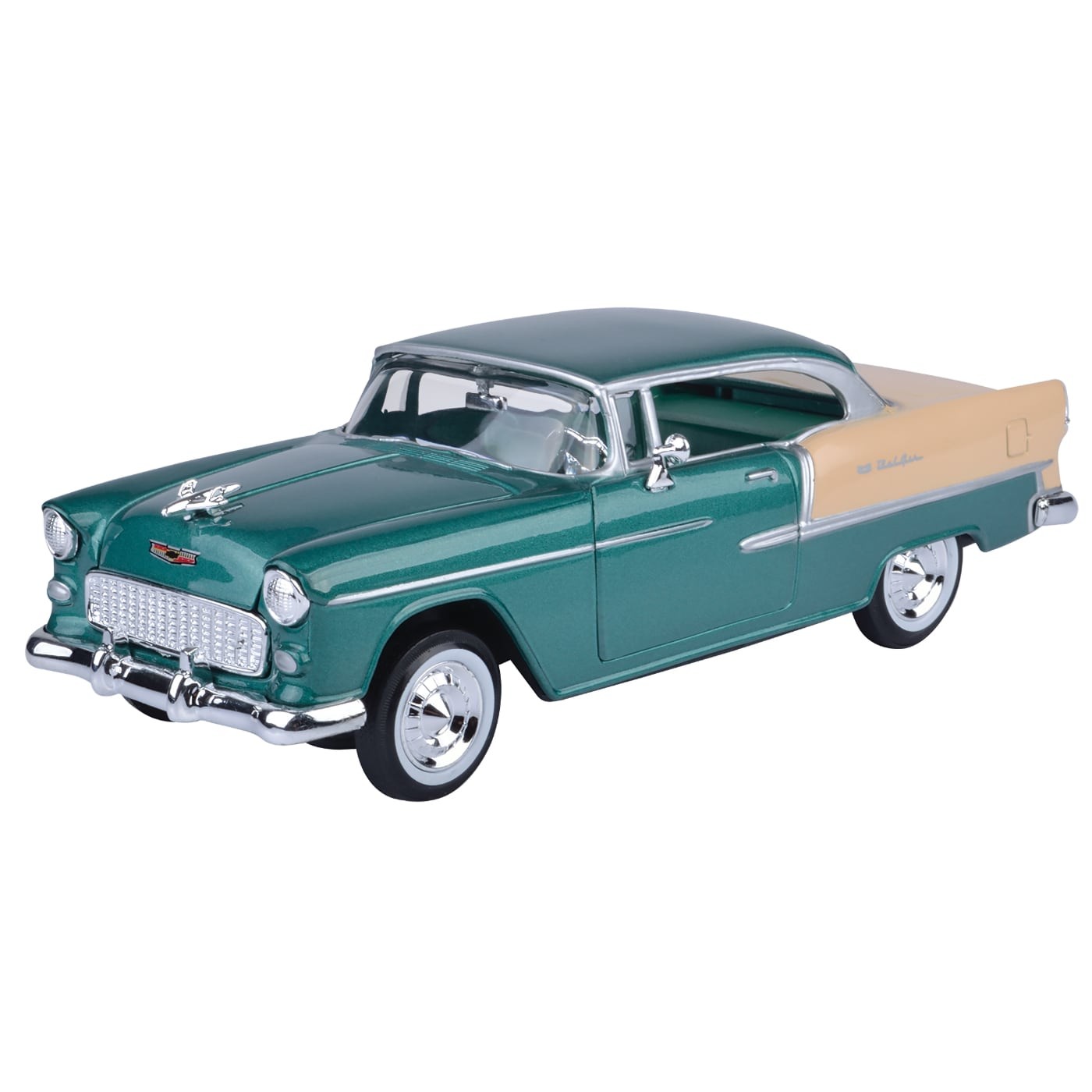 1955 Chevy Bel Air – Grön och Beige – Motormax – 1:24