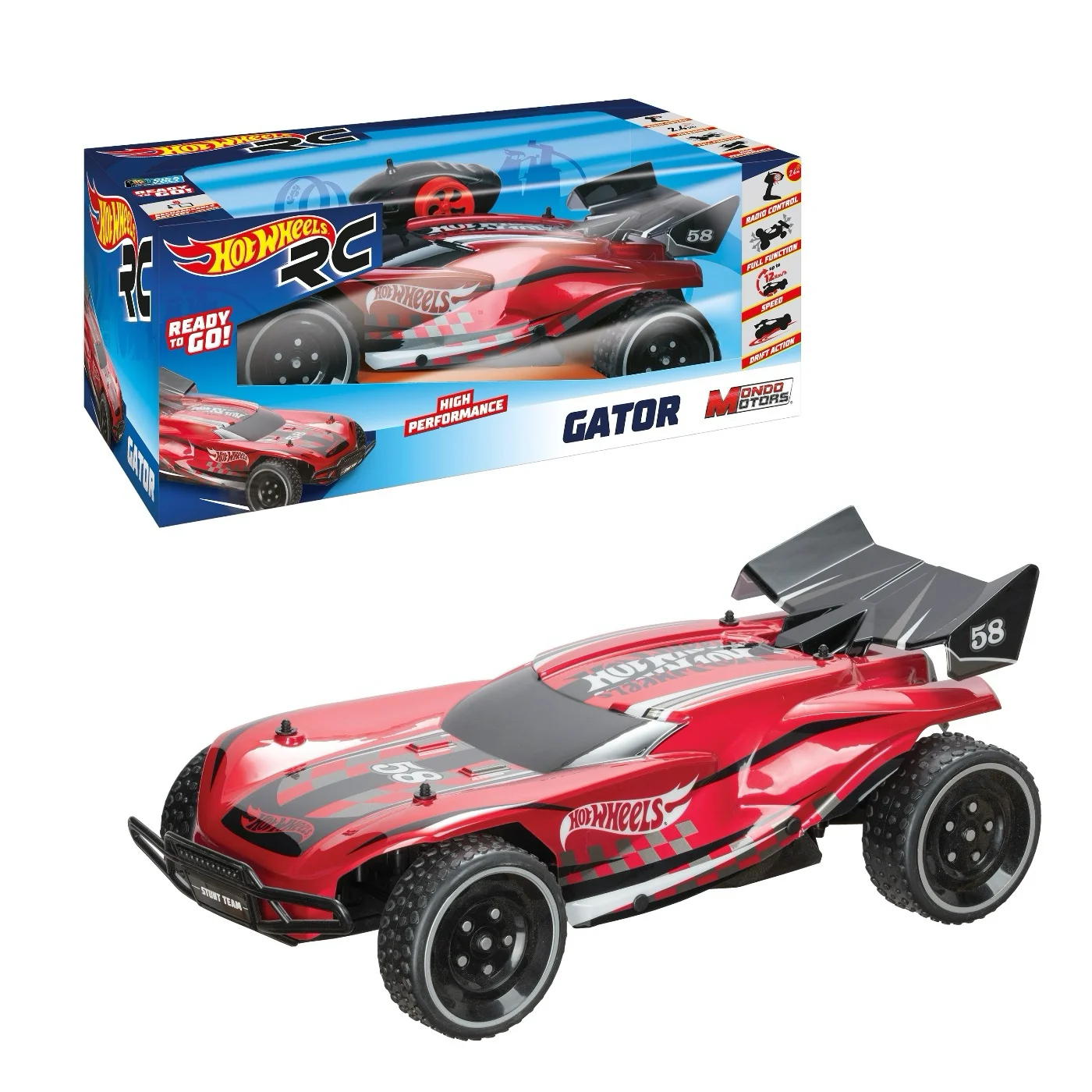 Gator - Hot Wheels RC - Radiostyrd Bil - 43 cm