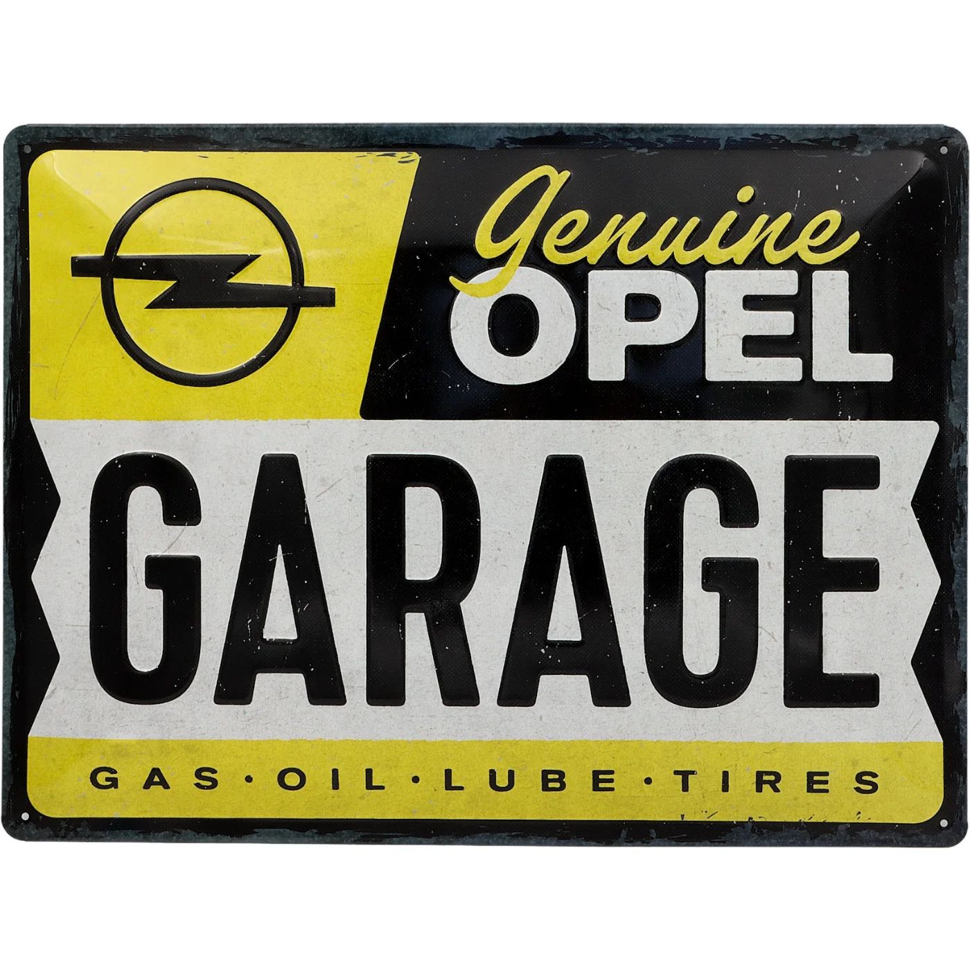 Genuine Opel Garage – Plåtskylt – 40×30 cm