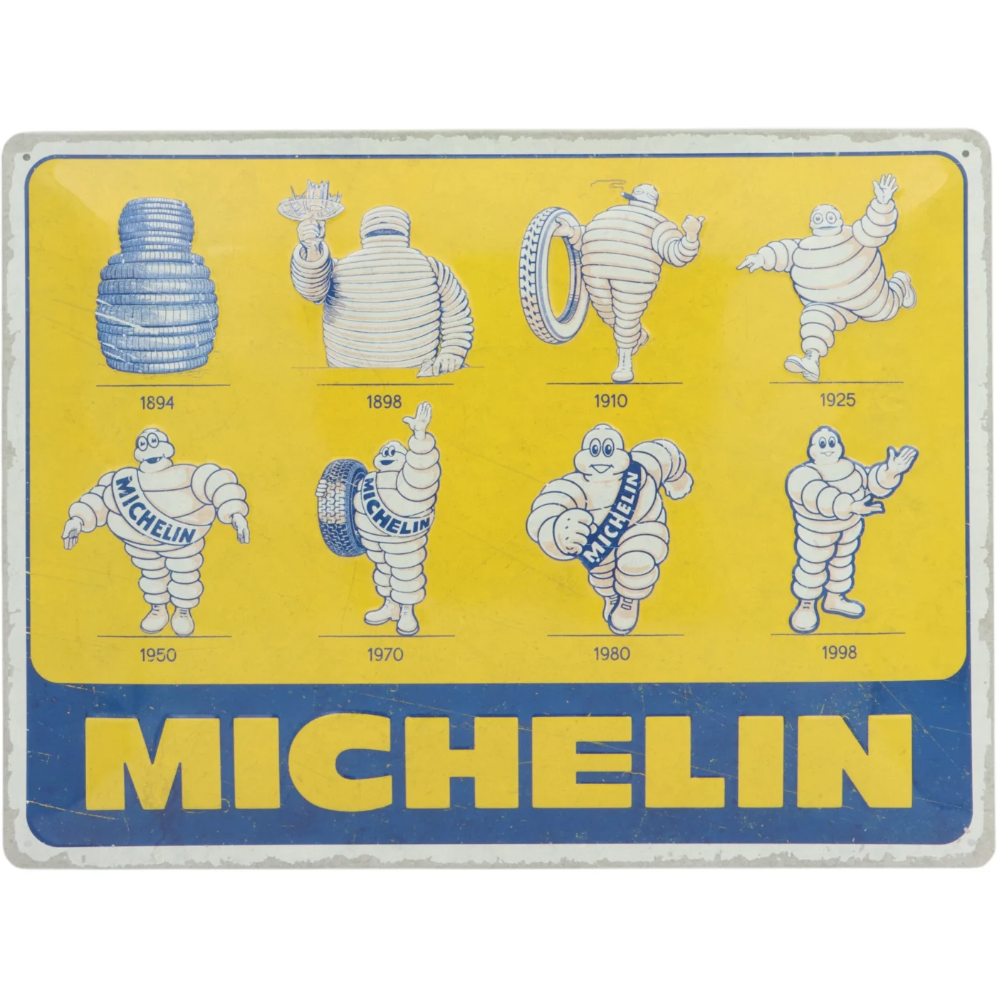 Läs mer om Michelin - Logos 1894-1998 - Plåtskylt - 40x30 cm