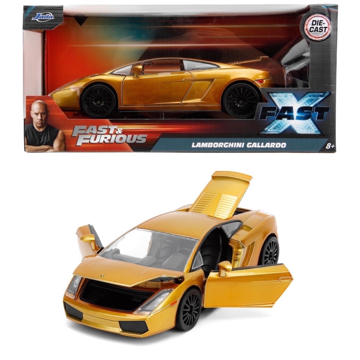 Läs mer om Lamborghini Gallardo - Guld - Fast & Furious - Jada Toys - 1:24