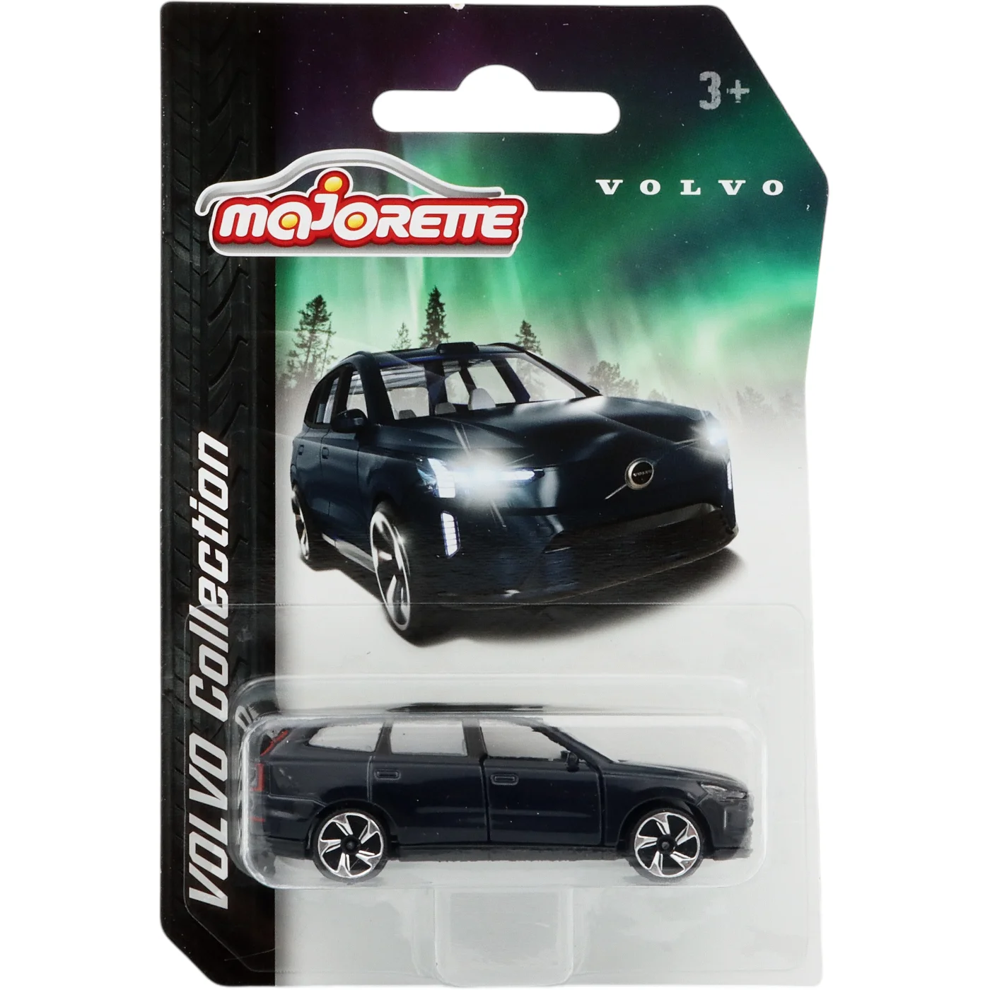 Volvo EX90 – Svart – Norrsken – Majorette – 7 cm