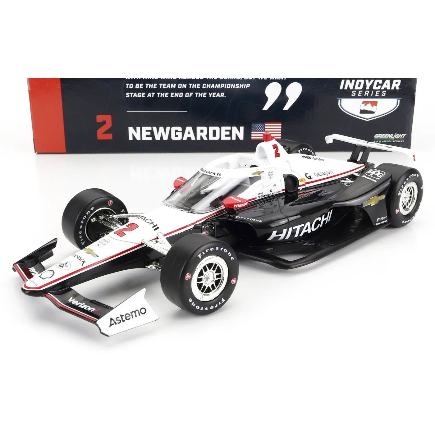 Läs mer om Indycar - 2023 - Josef Newgarden 2 - B/W - GreenLight - 1:18