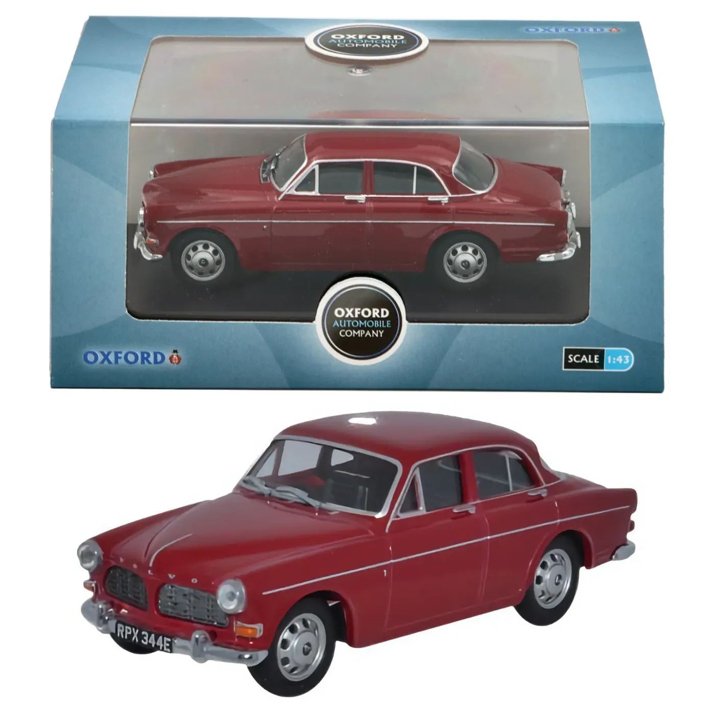 Oxford Diecast 1/43 - Volvo P120 Amazon - Bleu Vert - Très Bon état + Boîte