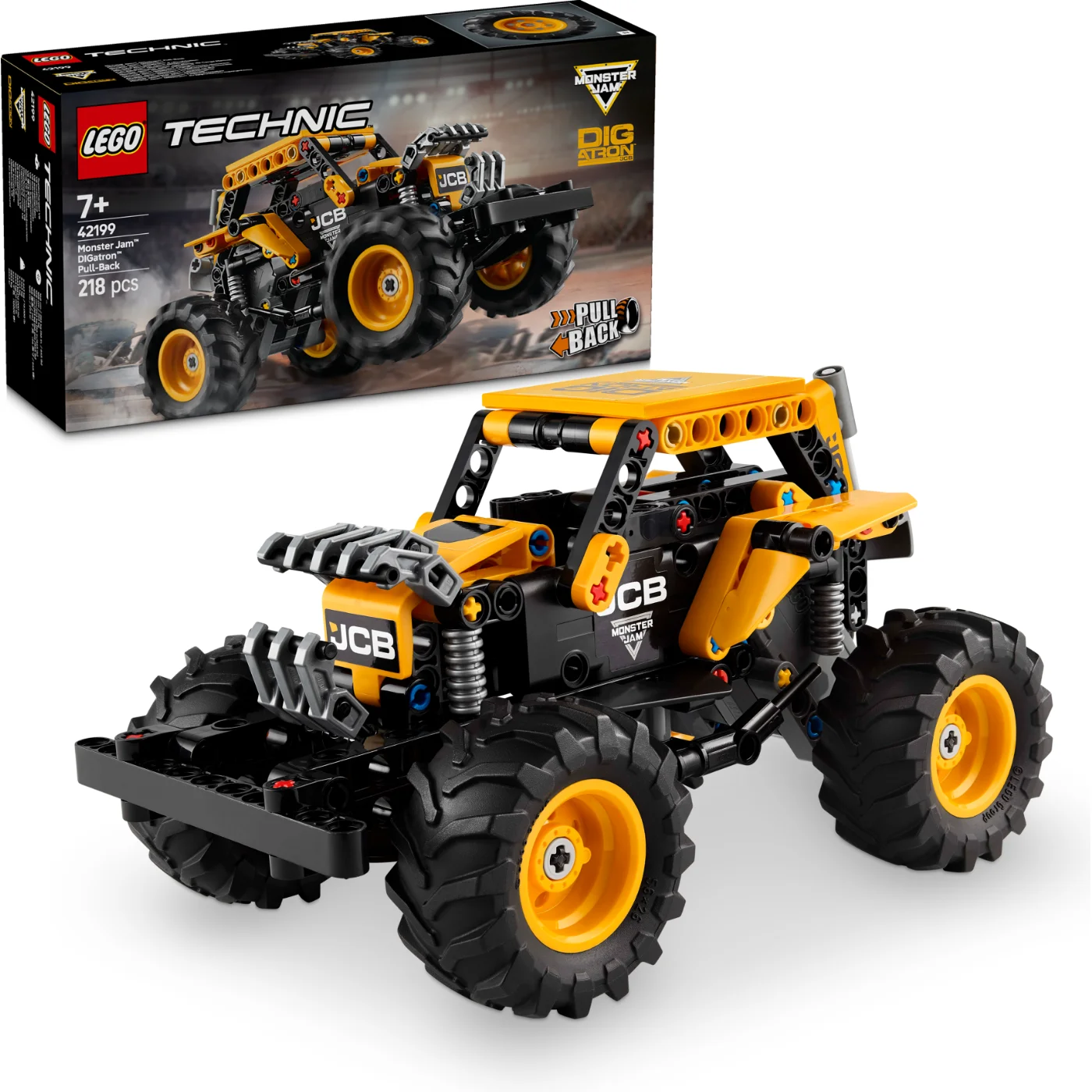 Monster Jam JCB DIGatron Pull-Back - Technic - 42199 - LEGO