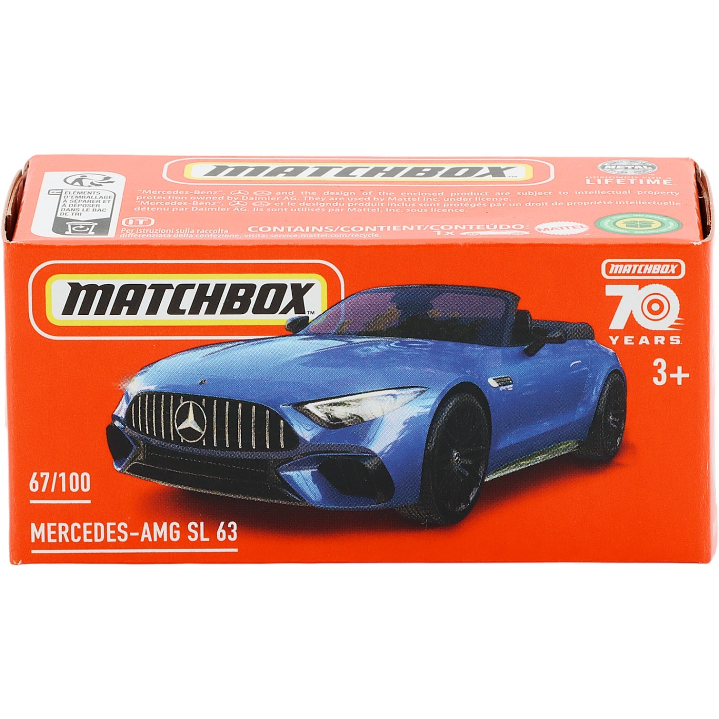 Läs mer om Mercedes-AMG SL 63 - Blå - Power Grab - Matchbox