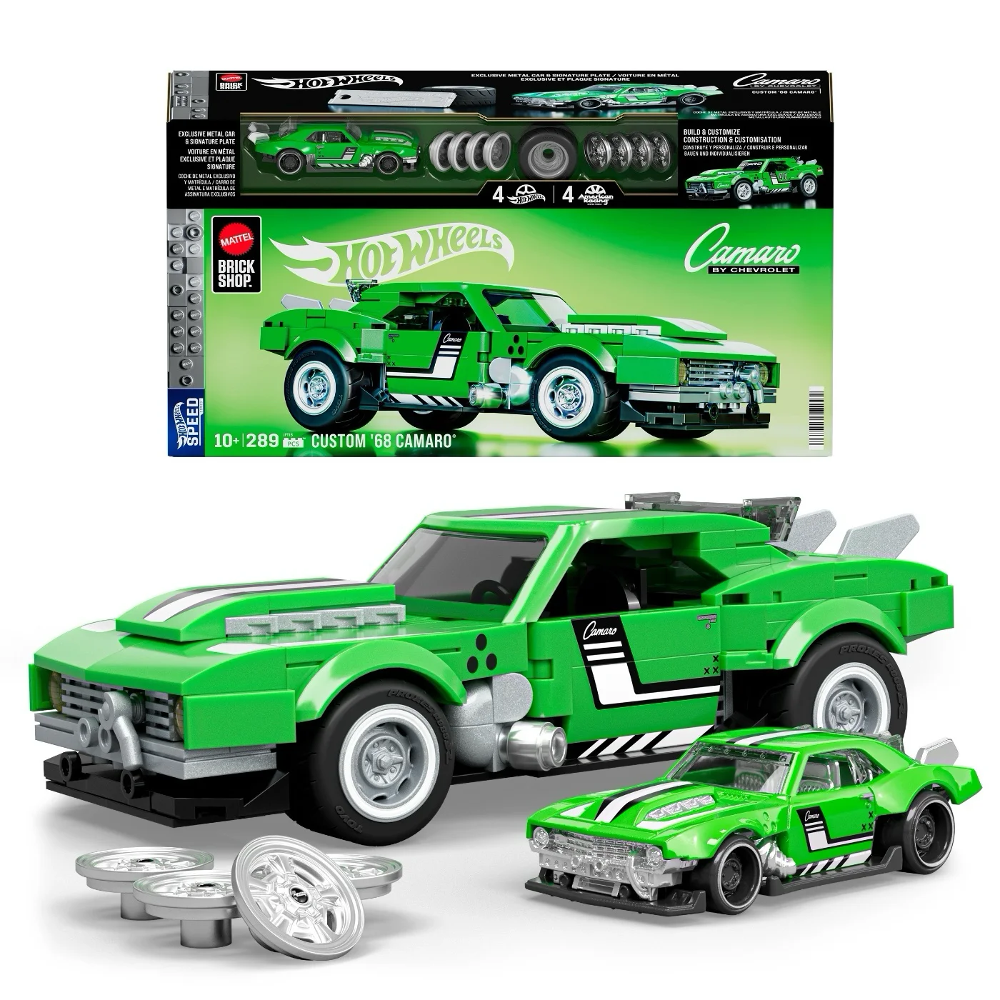 Custom '68 Camaro - Mattel Brick Shop - Klossbyggsats - Hot Wheels Speed Series