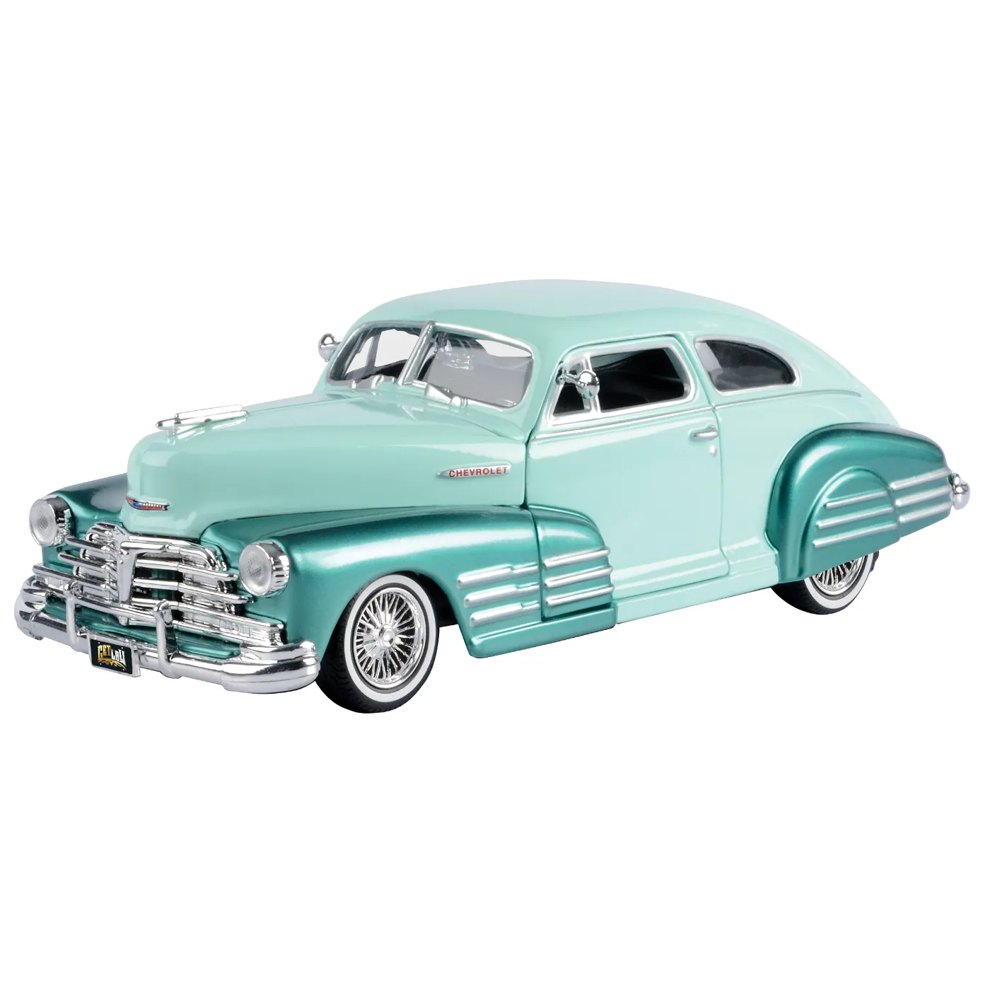 1948 Chevy Aerosedan Fleetline – Mintgrön – Motormax – 1:24