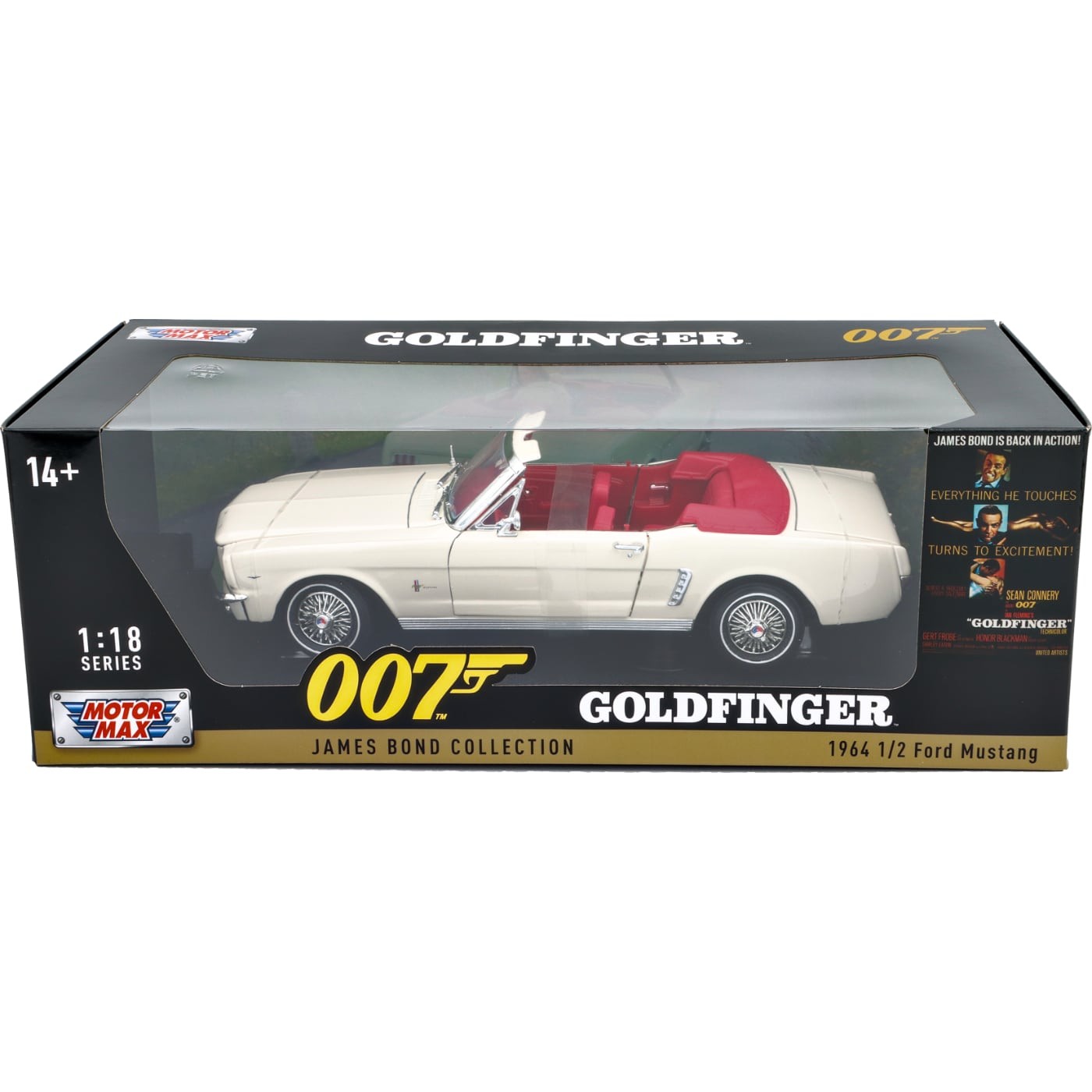 1964 1/2 Ford Mustang – Goldfinger – James Bond – MM – 1:18