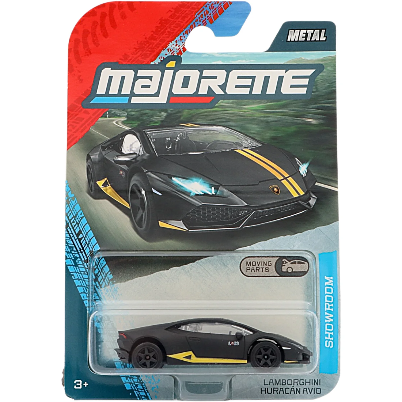 Lamborghini Huracán Avio - Svart - Showroom Premium Cars - Majorette - 7 cm