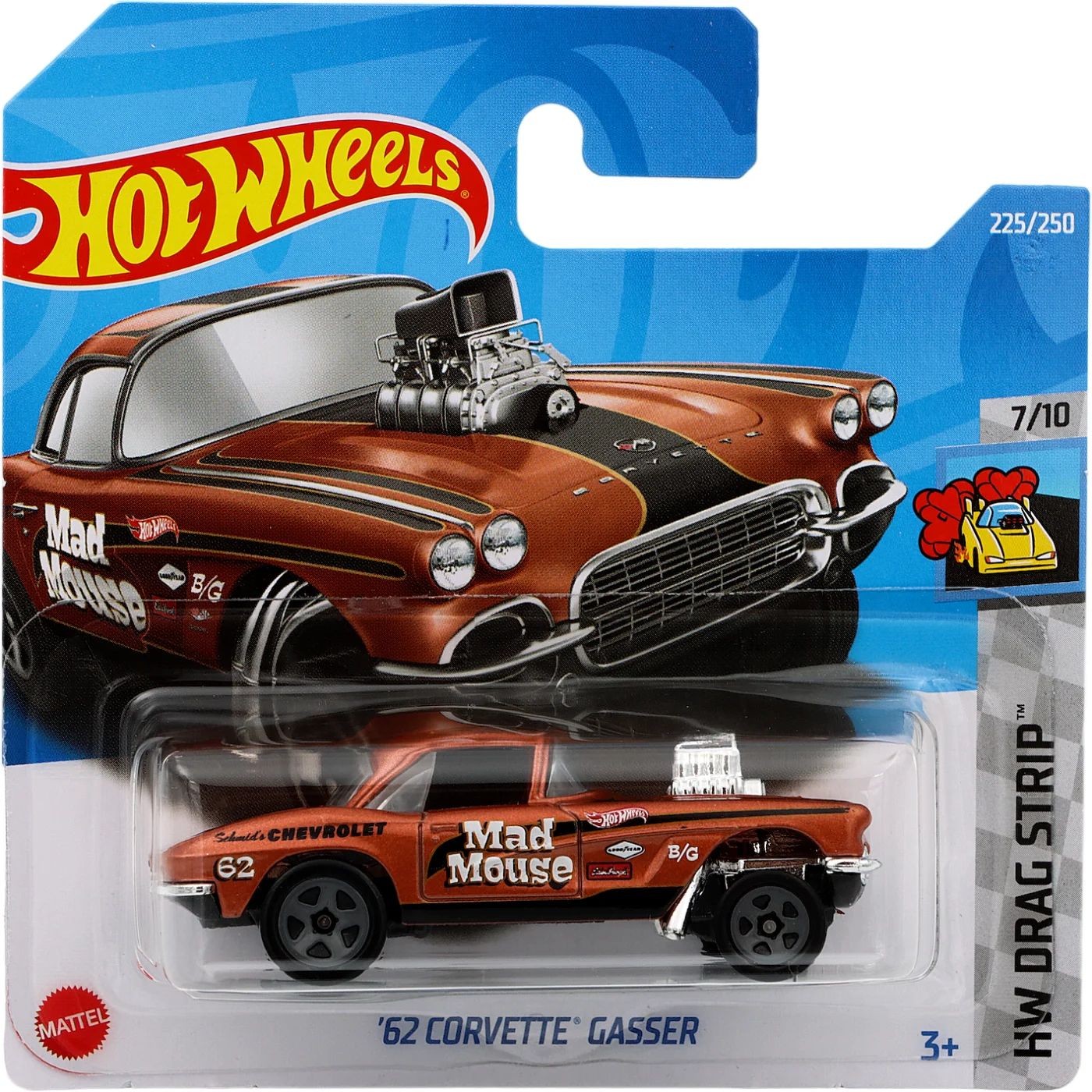 62 Corvette Gasser – HW Drag Strip – Orange – Hot Wheels