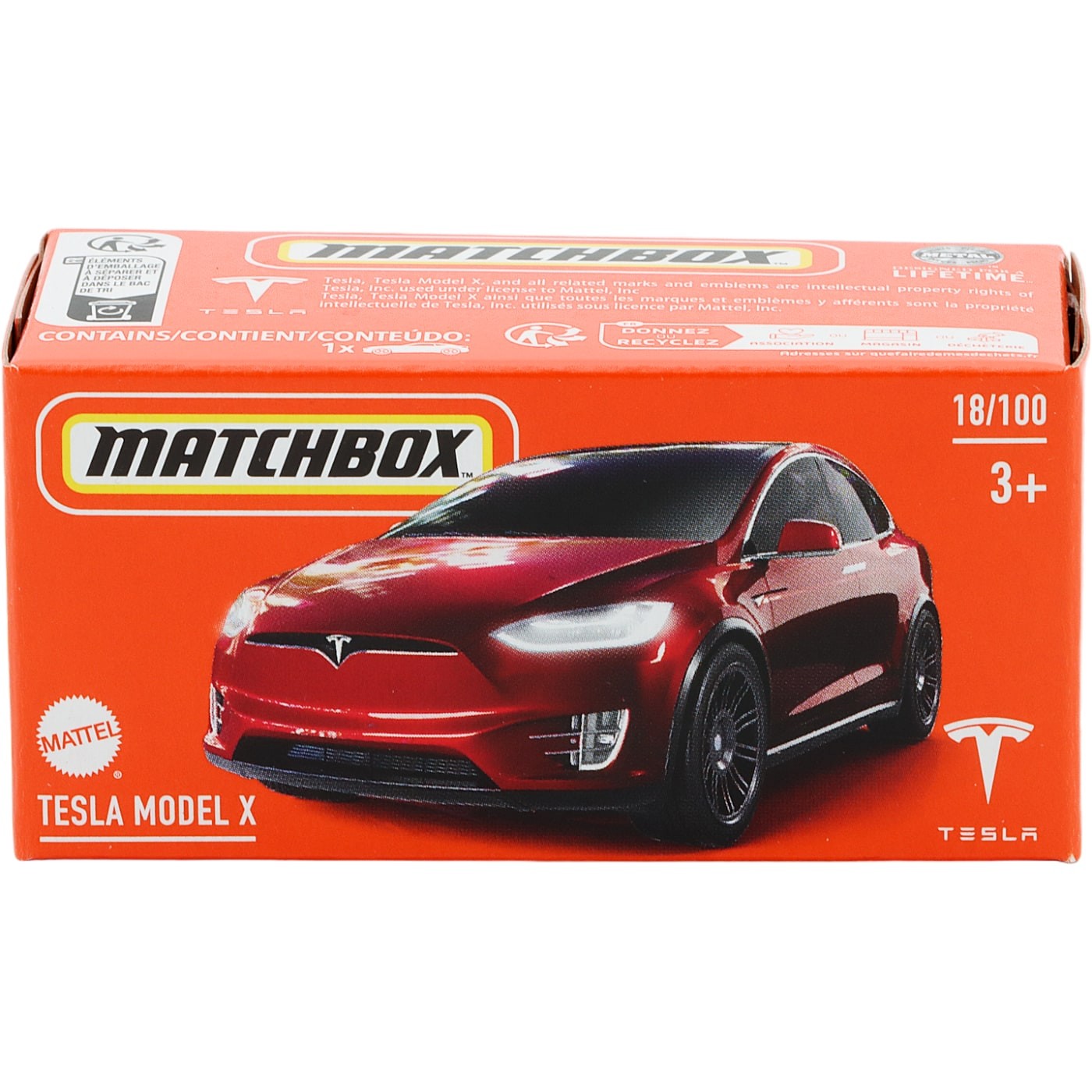 Läs mer om Tesla Model X - Röd - Power Grab - Matchbox