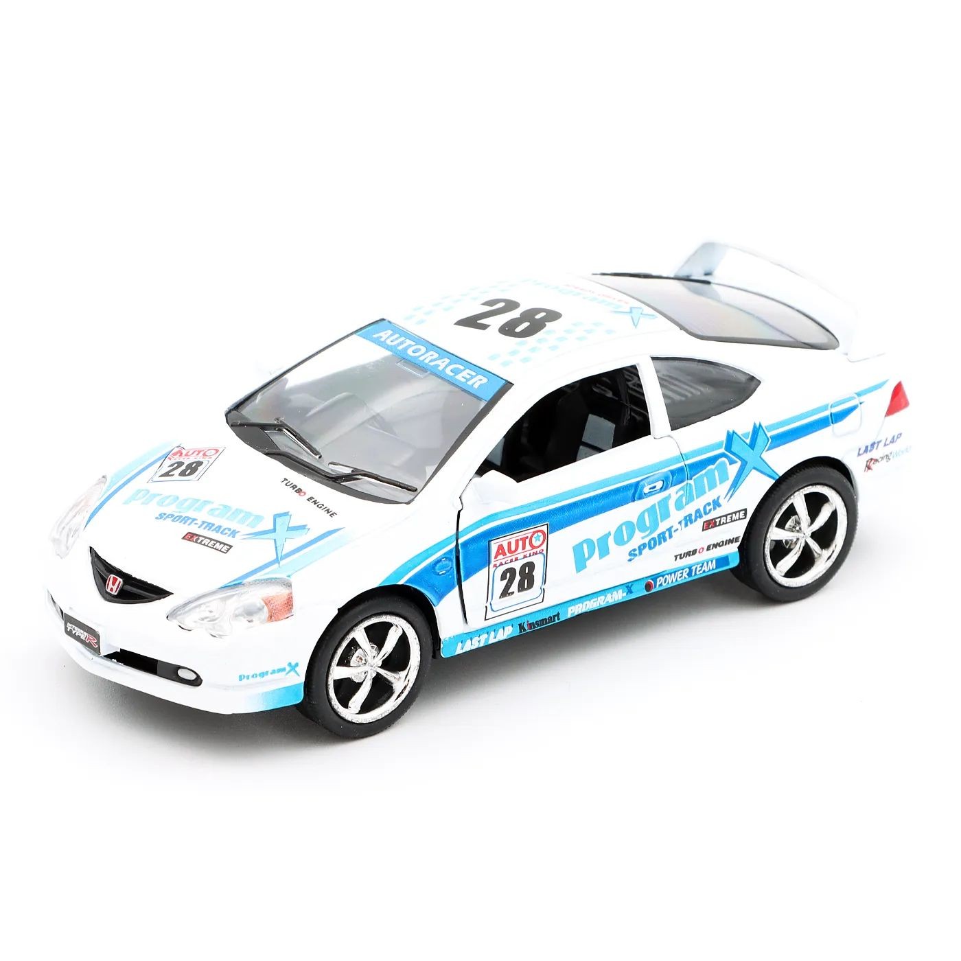 Honda Integra Type R – Rallybil – Vit – Kinsmart – 1:34