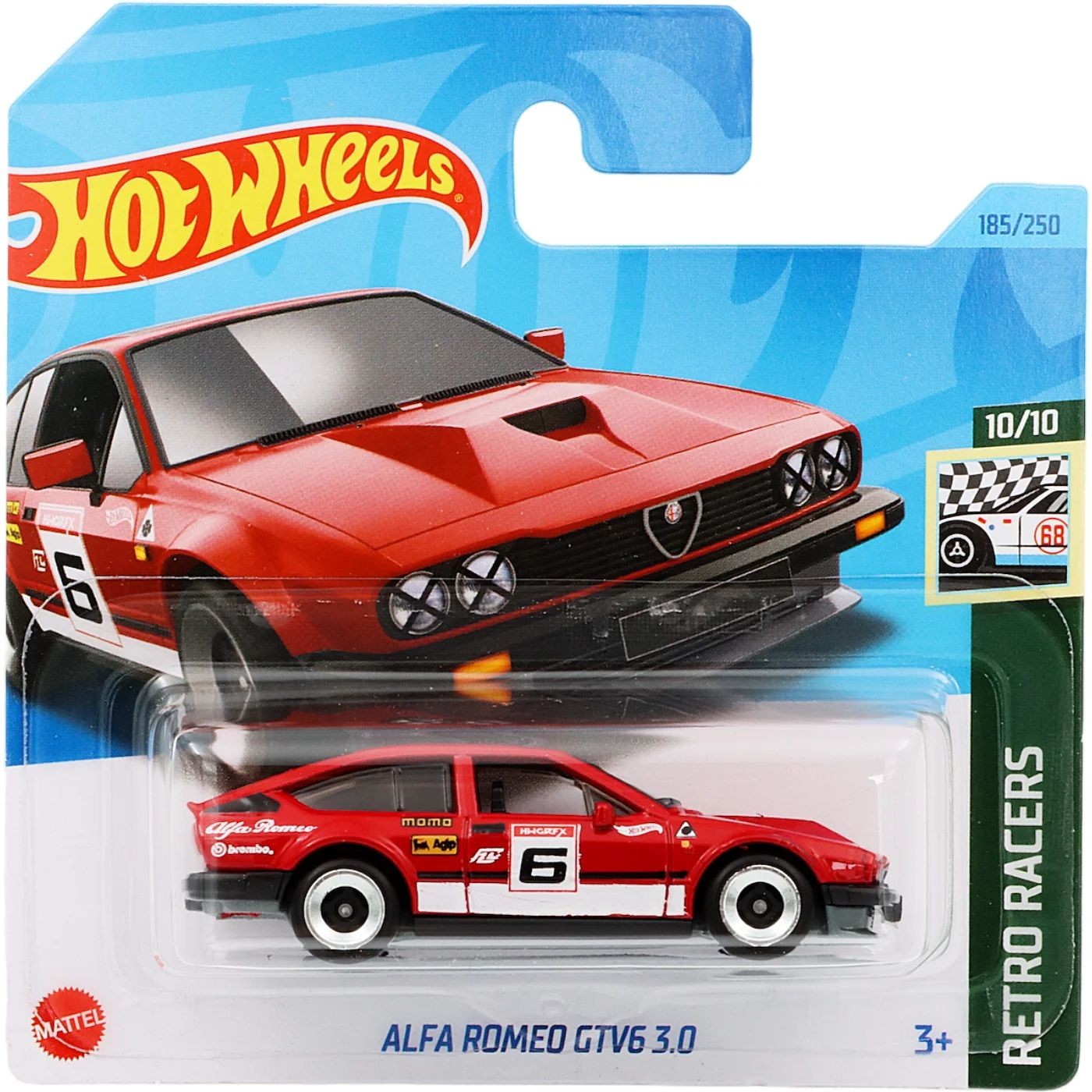 Alfa Romeo GTV6 3.0 – Retro Racers – Röd – Hot Wheels