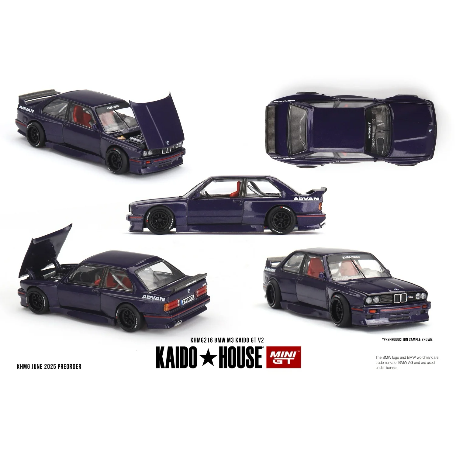 BMW M3 (E30) Kaido GT V2 - Lila - Kaido House 216 - Mini GT