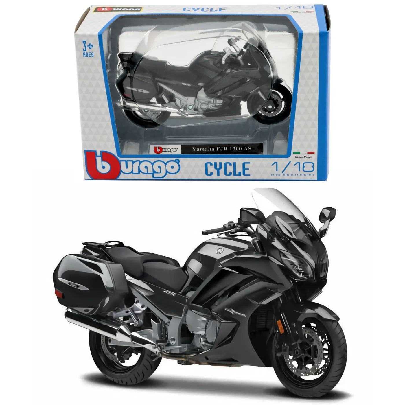 Läs mer om Yamaha FJR 1300 AS - Svart - Bburago - 1:18