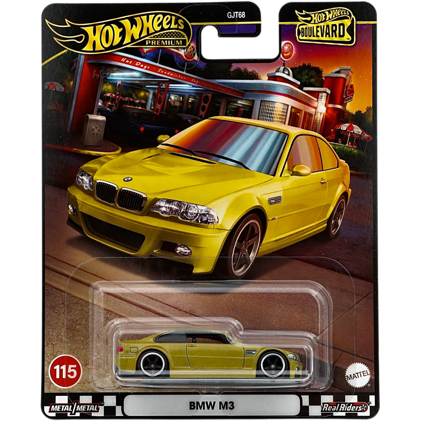 BMW M3 (E46) - Gul - Hot Wheels Premium