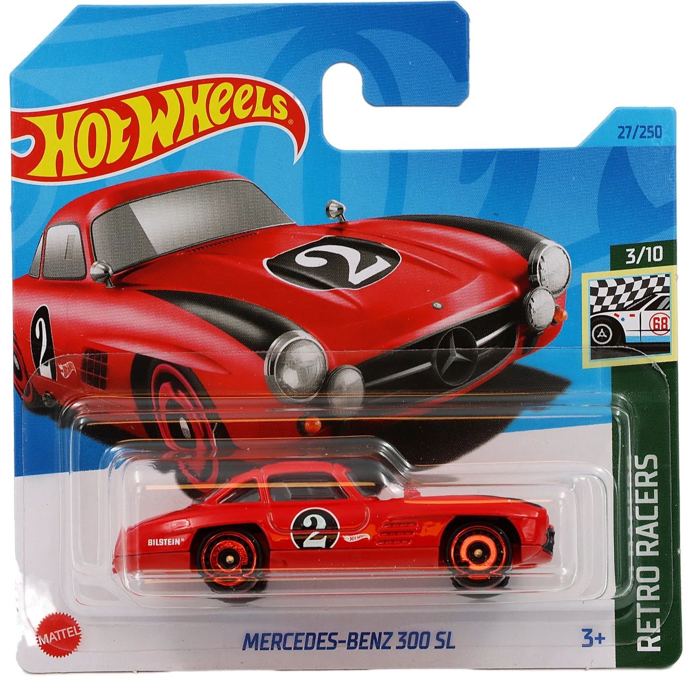 Läs mer om Mercedes-Benz 300 SL - Retro Racers - Röd - Hot Wheels