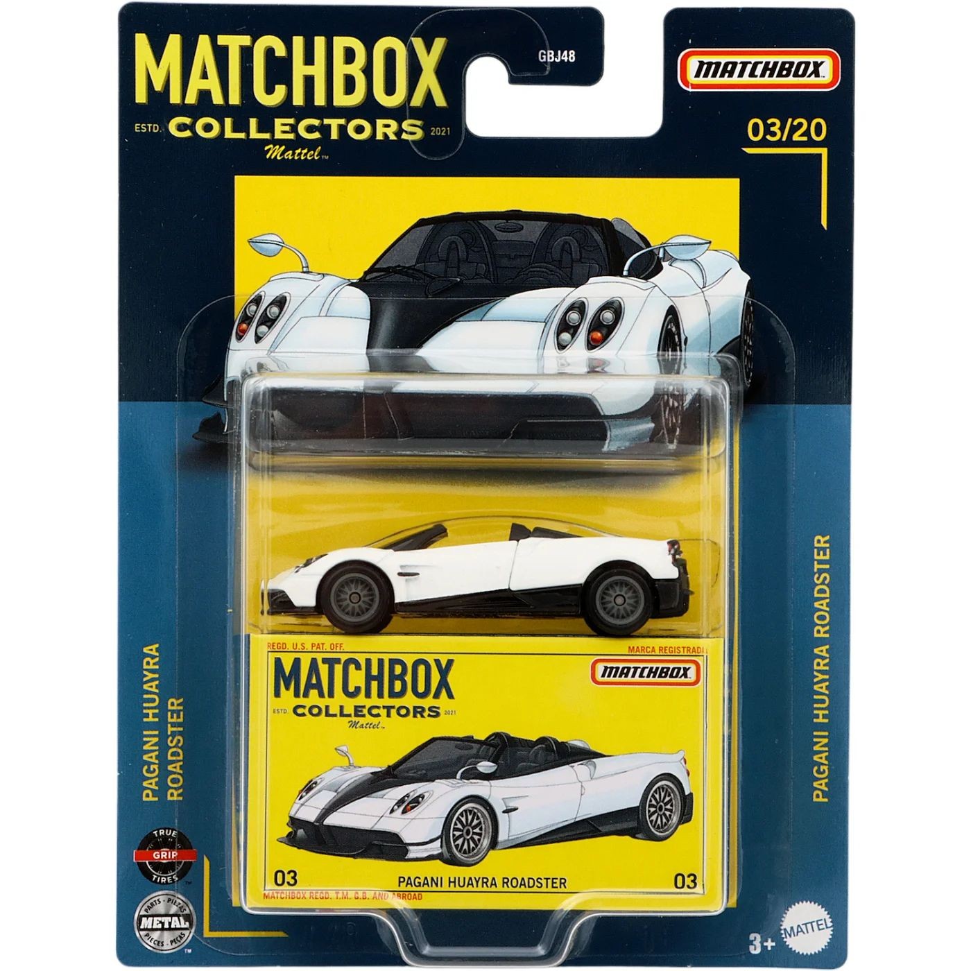 Läs mer om Pagani Huayra Roadster - Vit - Collectors - Matchbox